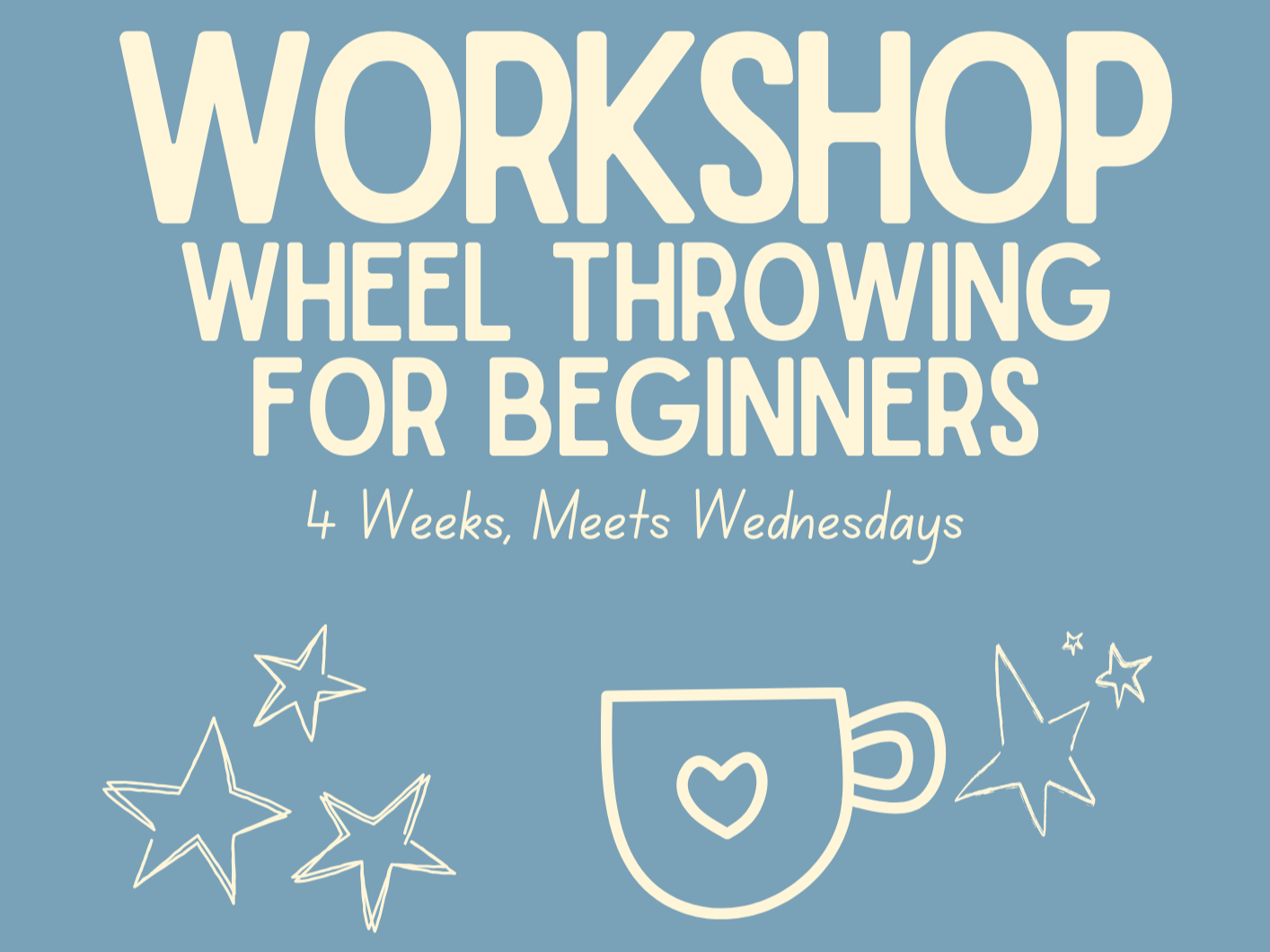 Wednesdays starting 5.13 - Intro to Wheel Throwing - 4 Weeks Beginners Workshop