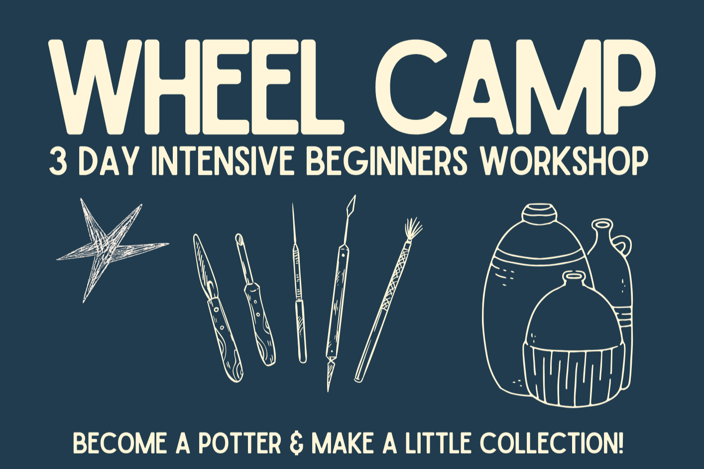 July 3rd, 3PM to 6PM:  Wheel Throwing Intensive — A Mindful Clay Weekend in Miami