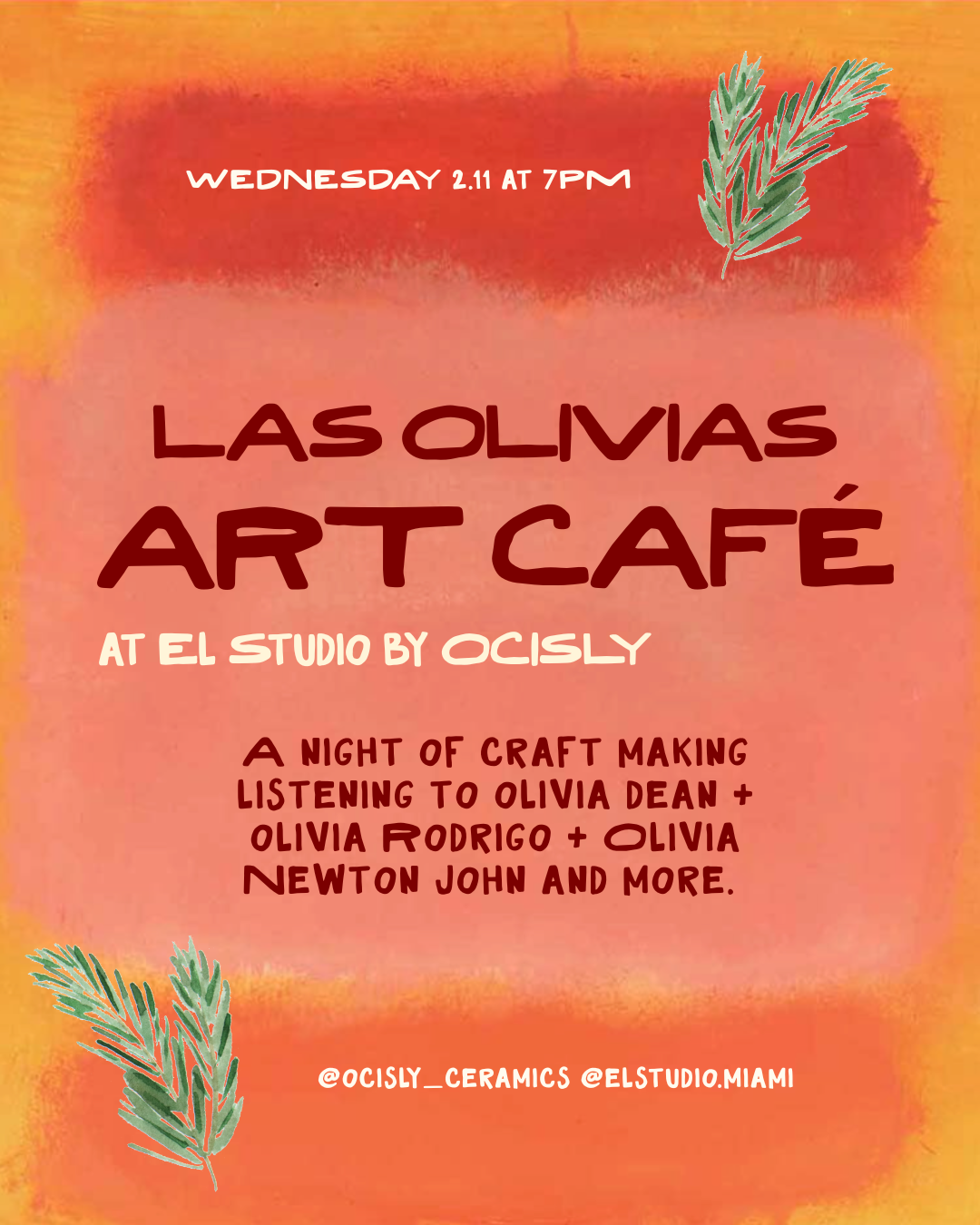 LAS OLIVIAS - Art Cafe - Wednesday, 2.11 at 7PM