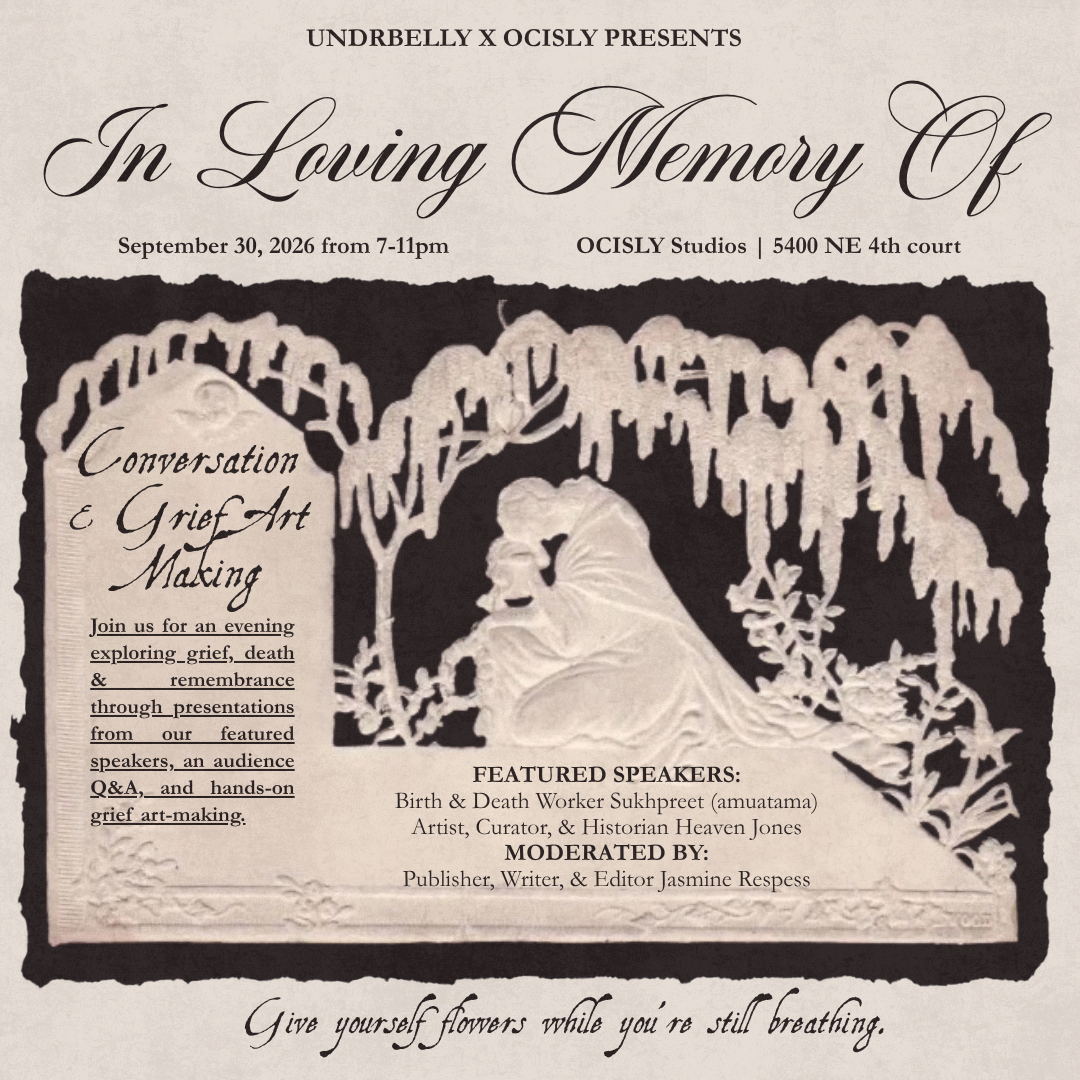 Wednesday, 9.30 at 7PM - In Loving Memory Of  - Grief Art Cafe