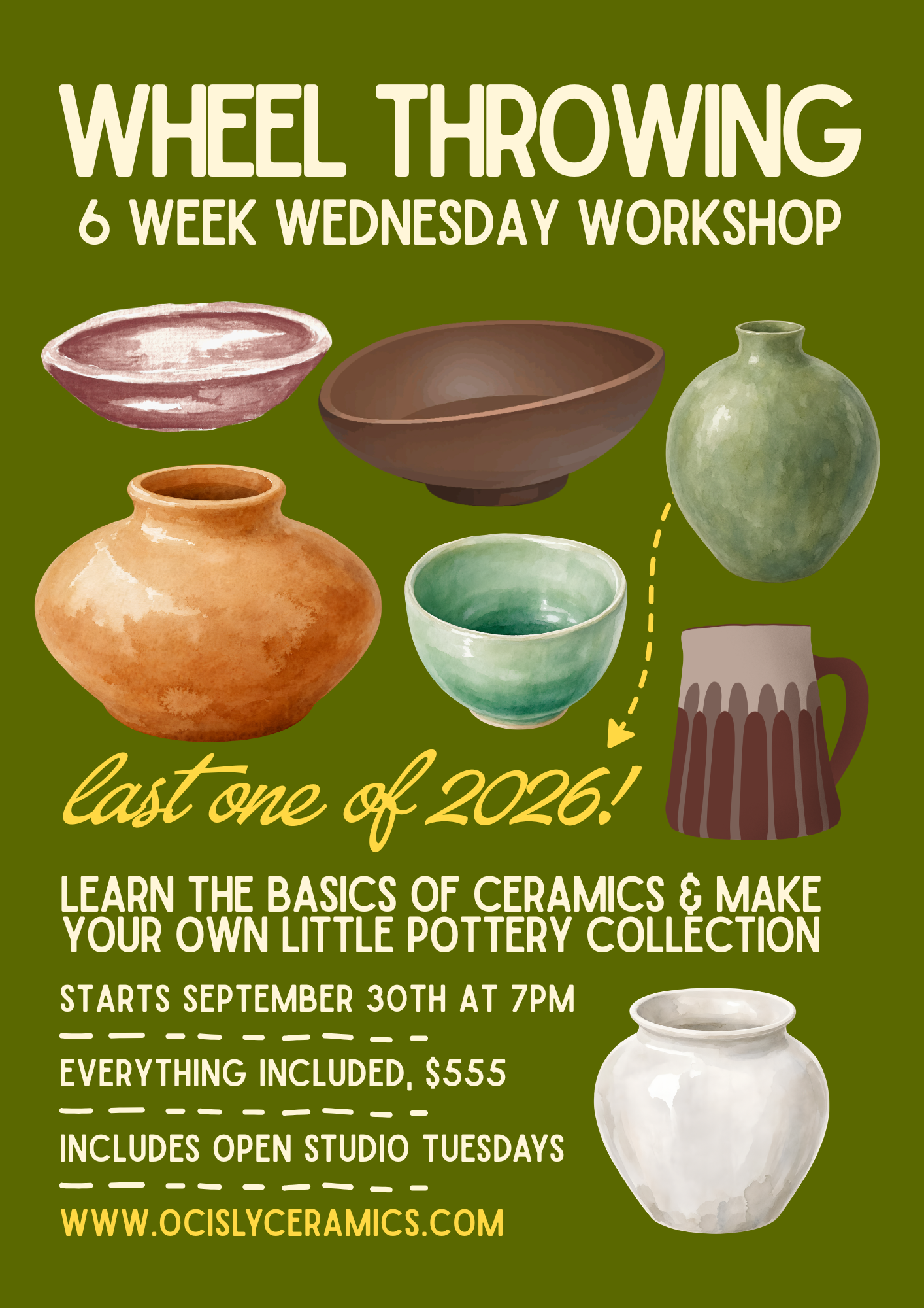 Beginner Wheel Throwing Course in Miami