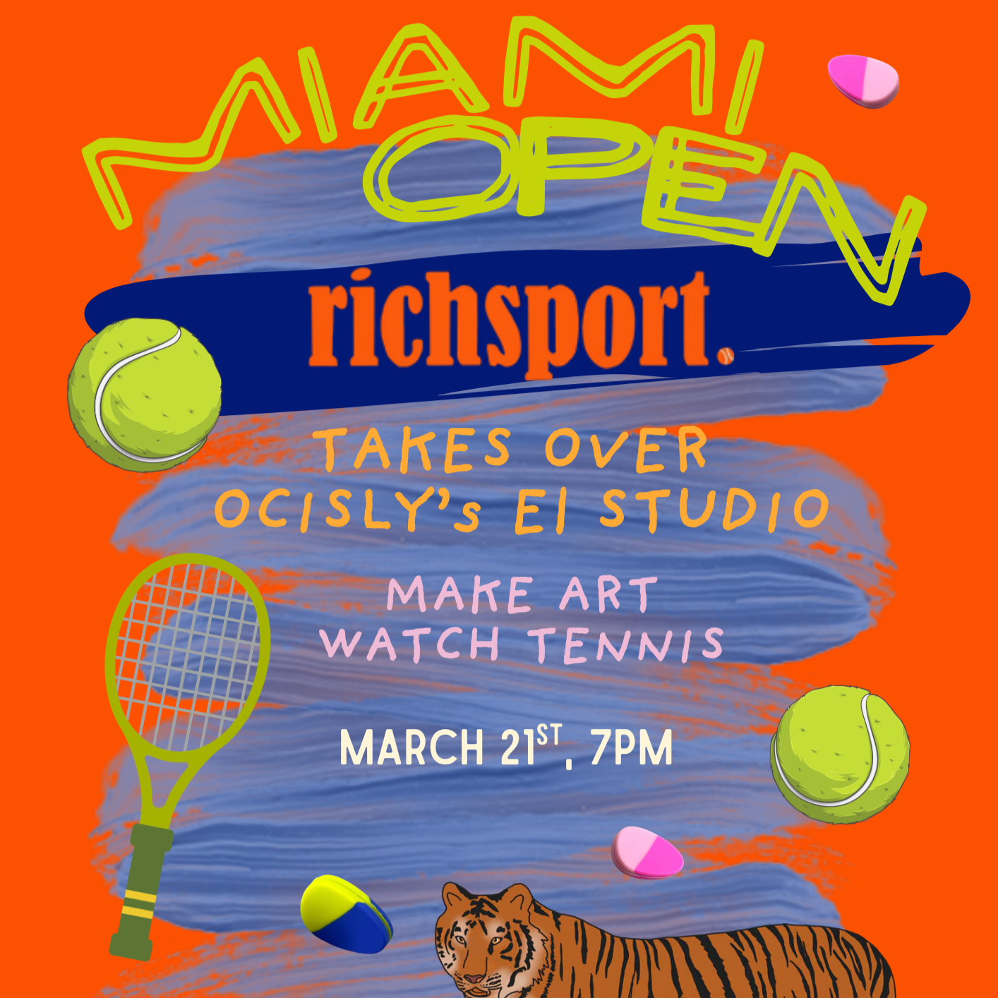 MIAMI OPEN - RICHSPORT takeover Art Cafe - Saturday, 3.21 at 7PM