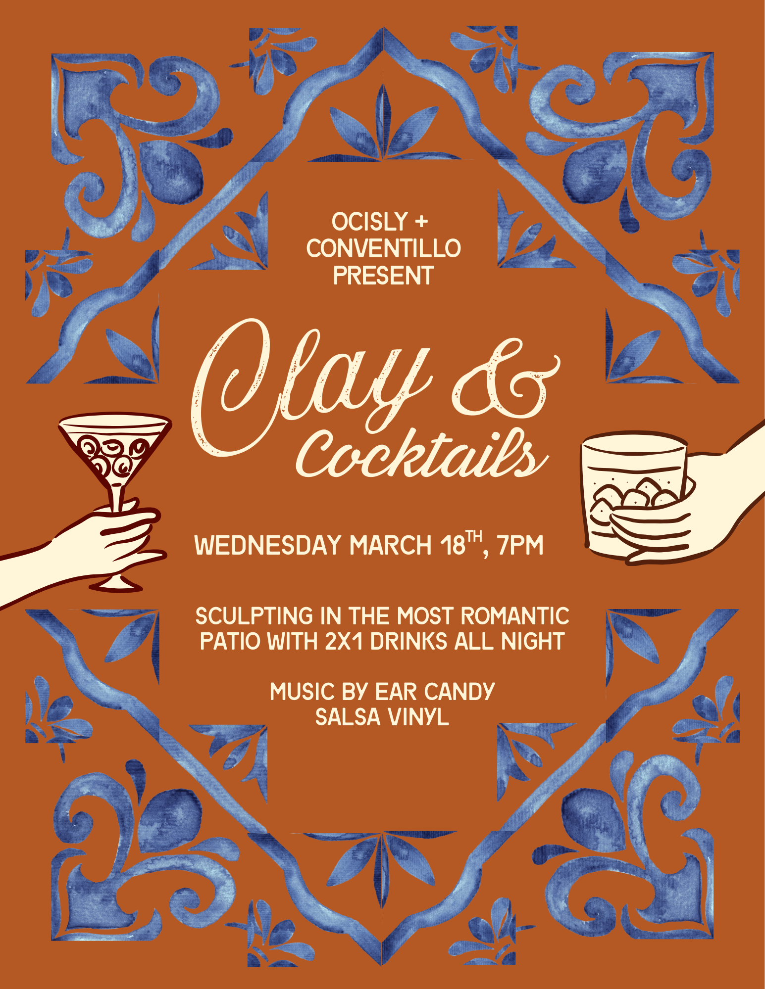 CLAY & Cocktails - OCISLY @ CONVENTILLO - Wednesday 3.18, 7PM