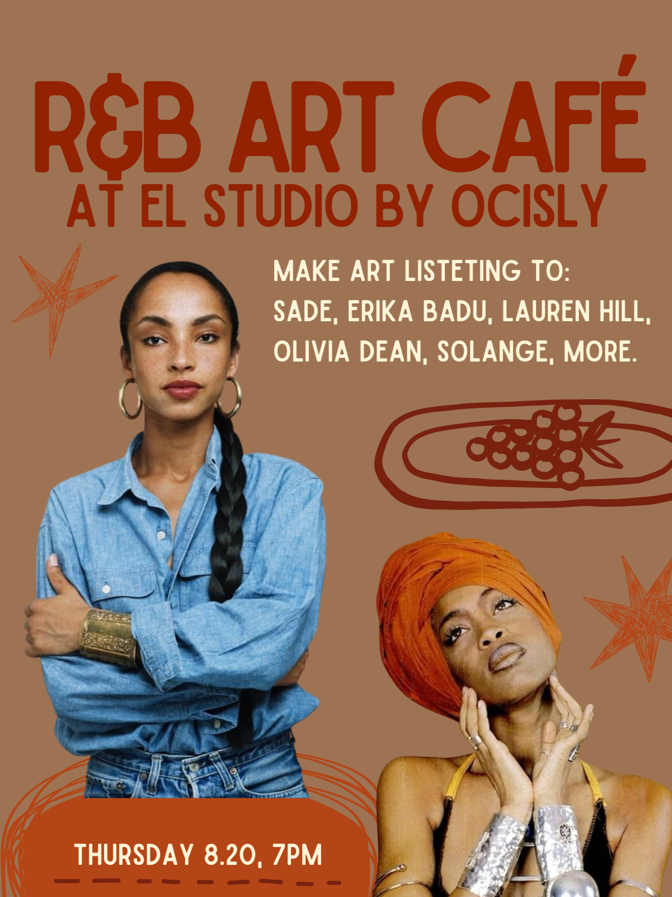 Thursday, 8.20 at 7PM - R&B Art Cafe