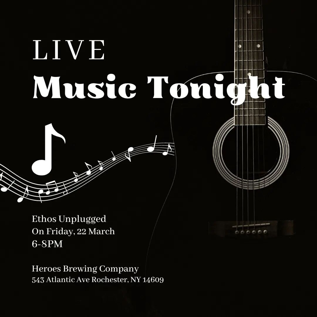 Join us to tonight for Live music with Ethis Unplugged. Music starts at 6.