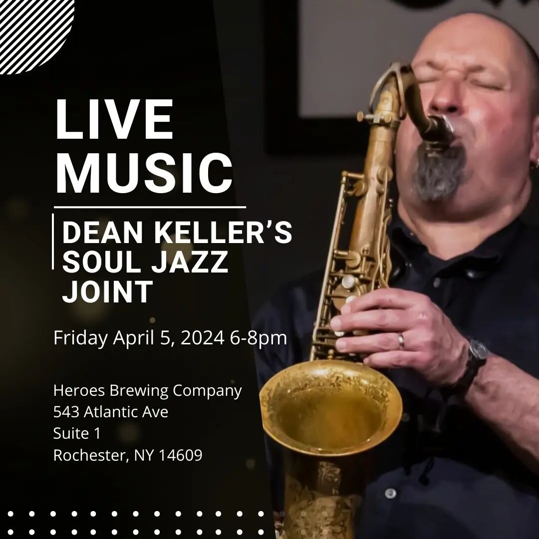 Join us this Friday April 5th for Dean Keller's Soul Jazz Joint. They take popular songs known to modern audiences and arrange it to sound like a throwback to the classic soul jazz sound of the 60's. Music lovers young and old will really enjoy this 