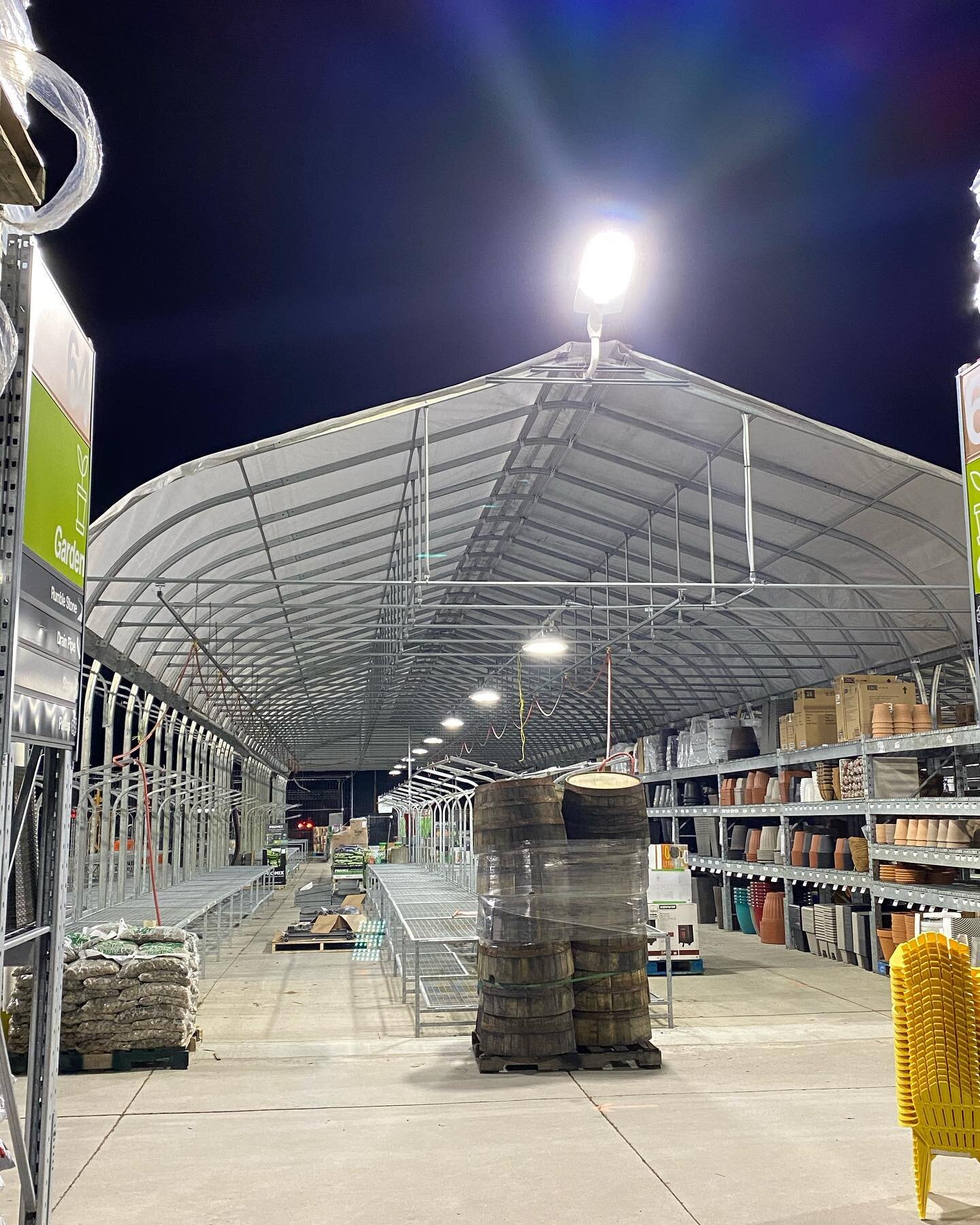 Final product! 👍 Brand new LED Retrofits for the #homedepot garden centre🪴So much brighter!💡
&bull; 
&bull; 
&bull; 
&bull; 
#electrician #electrical #ibew #gardencentre #electriciansofinstagram #construction #contractorsofinstagram #led #ledlight