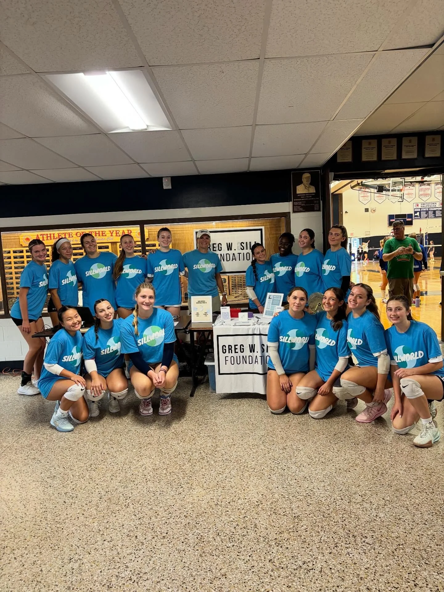 Thank you to the Smithtown West Girls Volleyball program for continuing to help spread the foundation&rsquo;s message. Wearing the Sillworld  t-shirts and setting up a table at the tournament allowed for so many people to learn about Greg and the imp