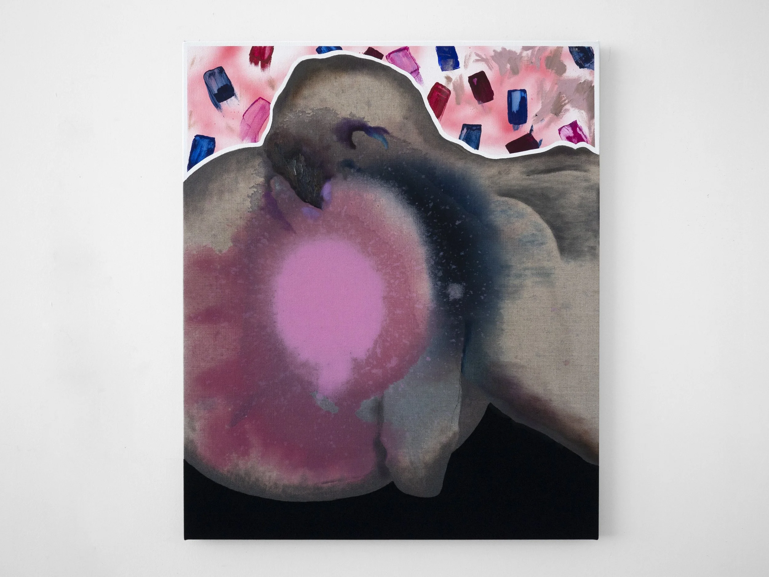  At Her Toilette , 2025 
30 x 25 in. acrylic, flashe, and oil on linen