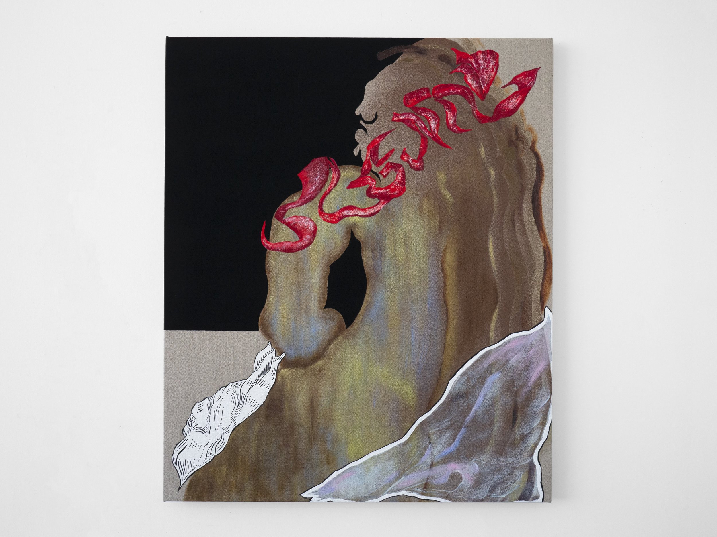  Venus in Front of the Mirror , 2025 
30 x 25 in. acrylic, flashe, and oil on linen