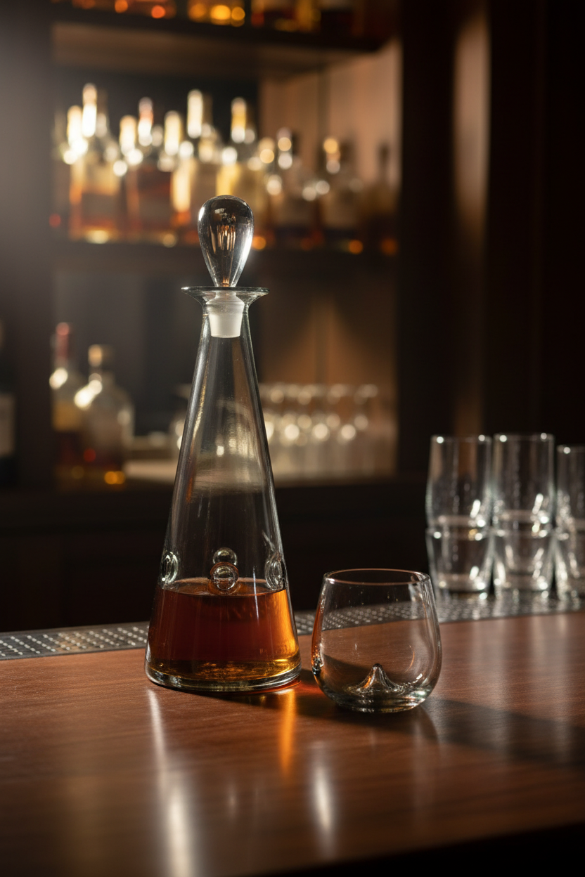 Dimple Cone Decanter - Smoke.png