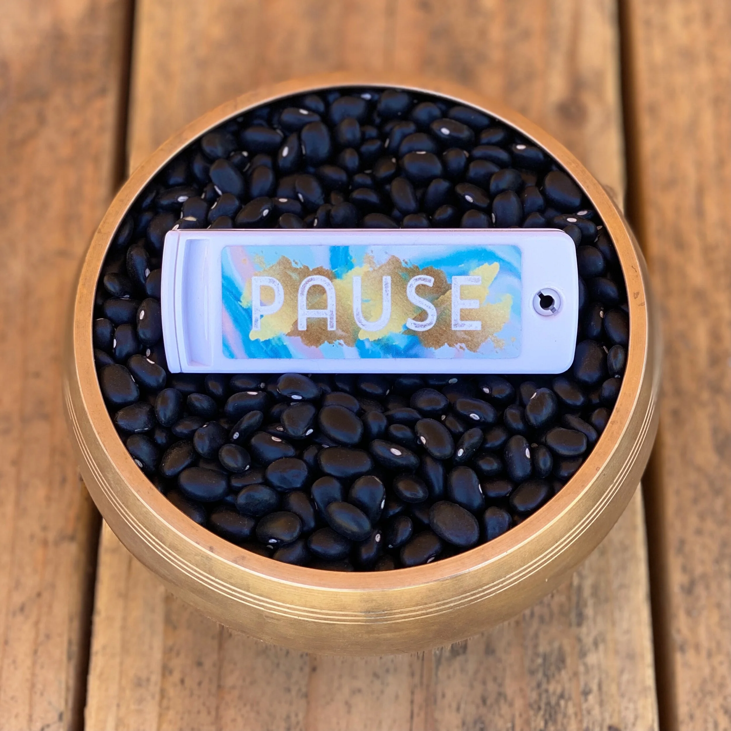 Pause Cards in White Case - Marble Ocean