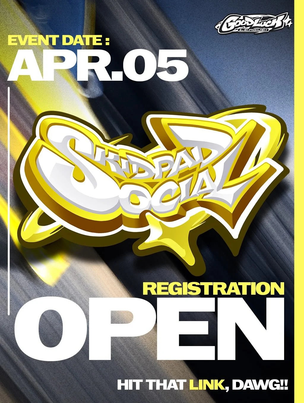 Skidpad Social April 5 reg is now open!

This year we&rsquo;re pushing the driving at Skidpad Socials and coming up with new and different layouts. This new one is based off of the Lost Intentions Woodside track on Assetto (scaled up), the GLL server