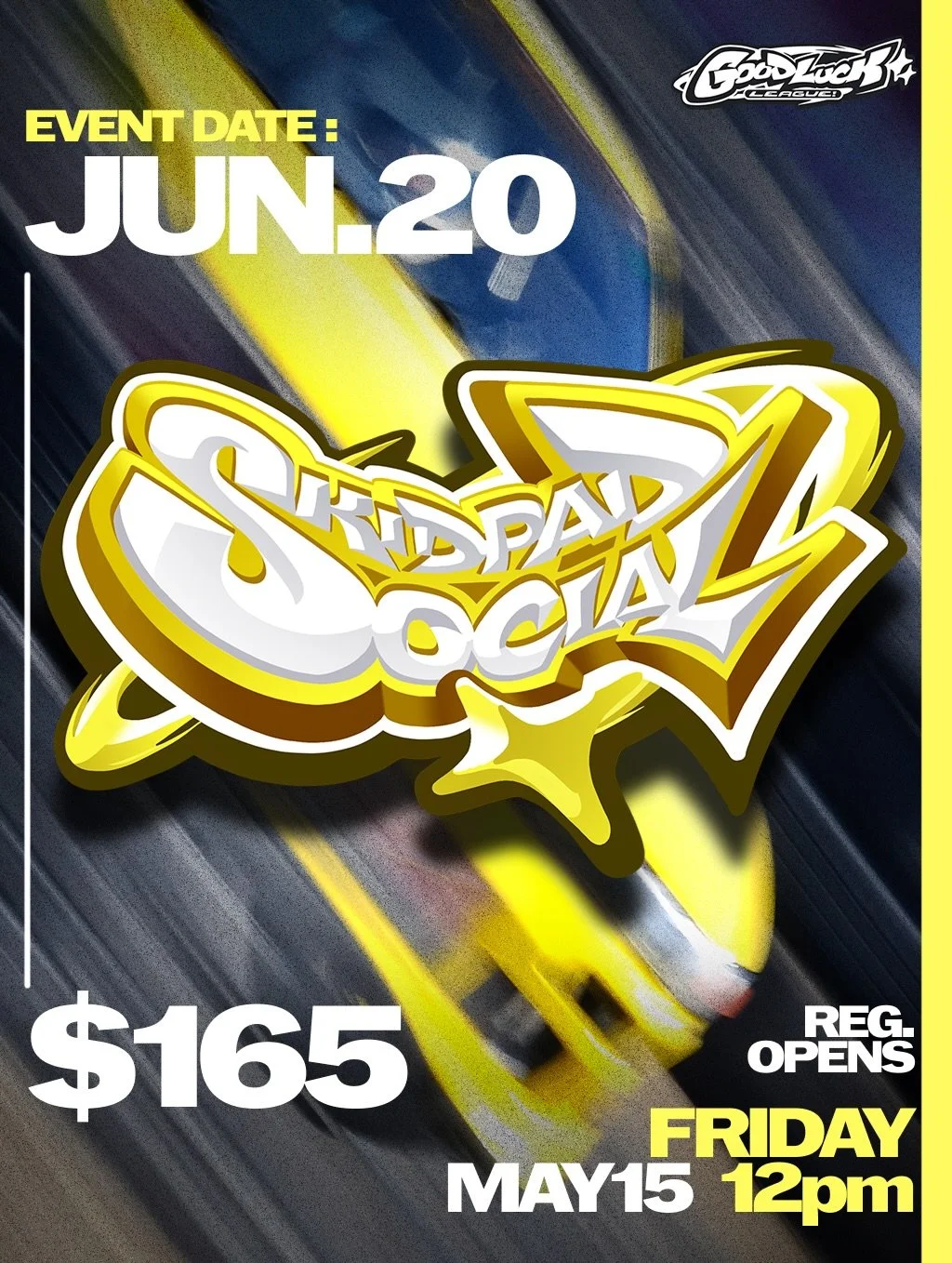 Skidpad Social June 20 registration opens this Friday May 15 at 12pm!

Skidpad Socials are our intermediate-and-up events. Layouts are technical, tighter, and less forgiving. They&rsquo;re designed to push drivers to their limits and level up!

We&rs