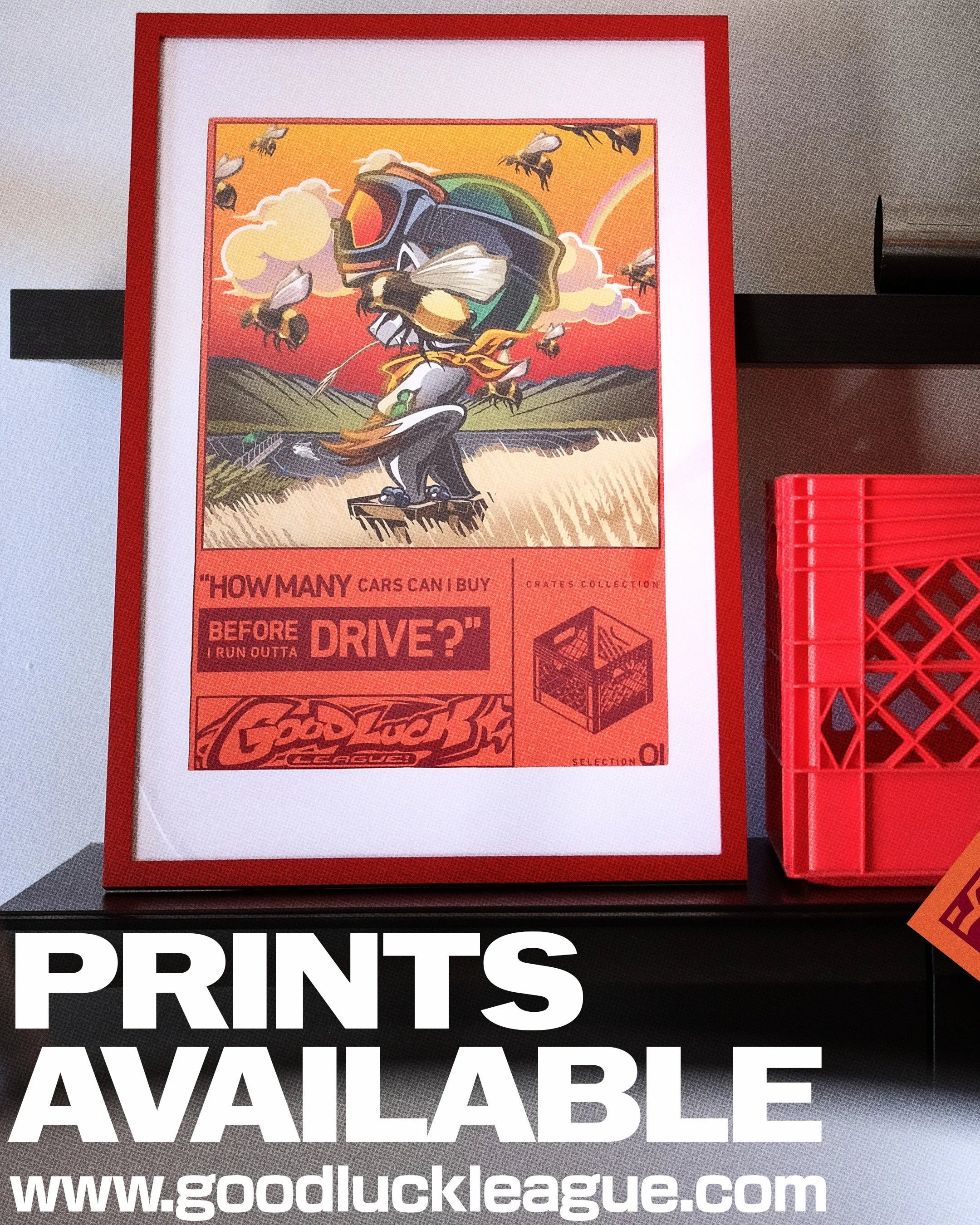 Crates Collection 01 - Flower Boy poster for sale!

@dot.edu______ flipped Tyler&rsquo;s Flower Boy album cover with our mascot, Clover, and the Thunderhill Skidpad.

Limited run of 30 pieces. FREE SHIPPING!

Grab yours on the site:

www.goodluckleag