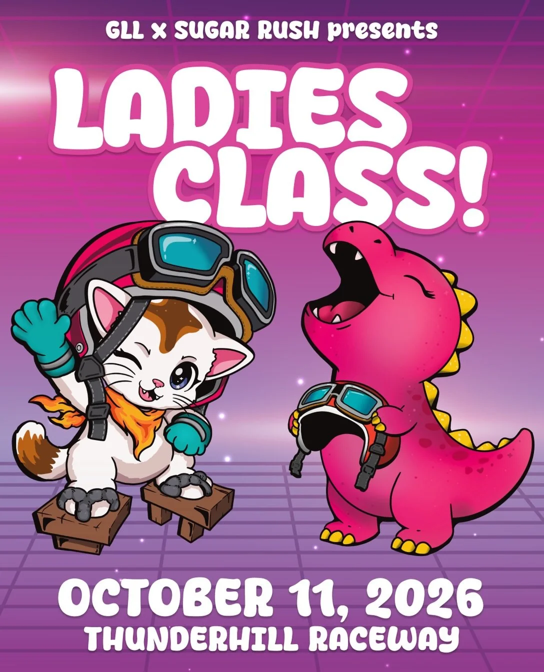 @marii3la_6 from GLL and @veronisaurousrex from SUGAR RUSH are working together to bring you: LADIES CLASS!

Our women&rsquo;s event provides a safe space for the ladies to level up their skills. Vendors, prizes, and more information to come.

Artwor