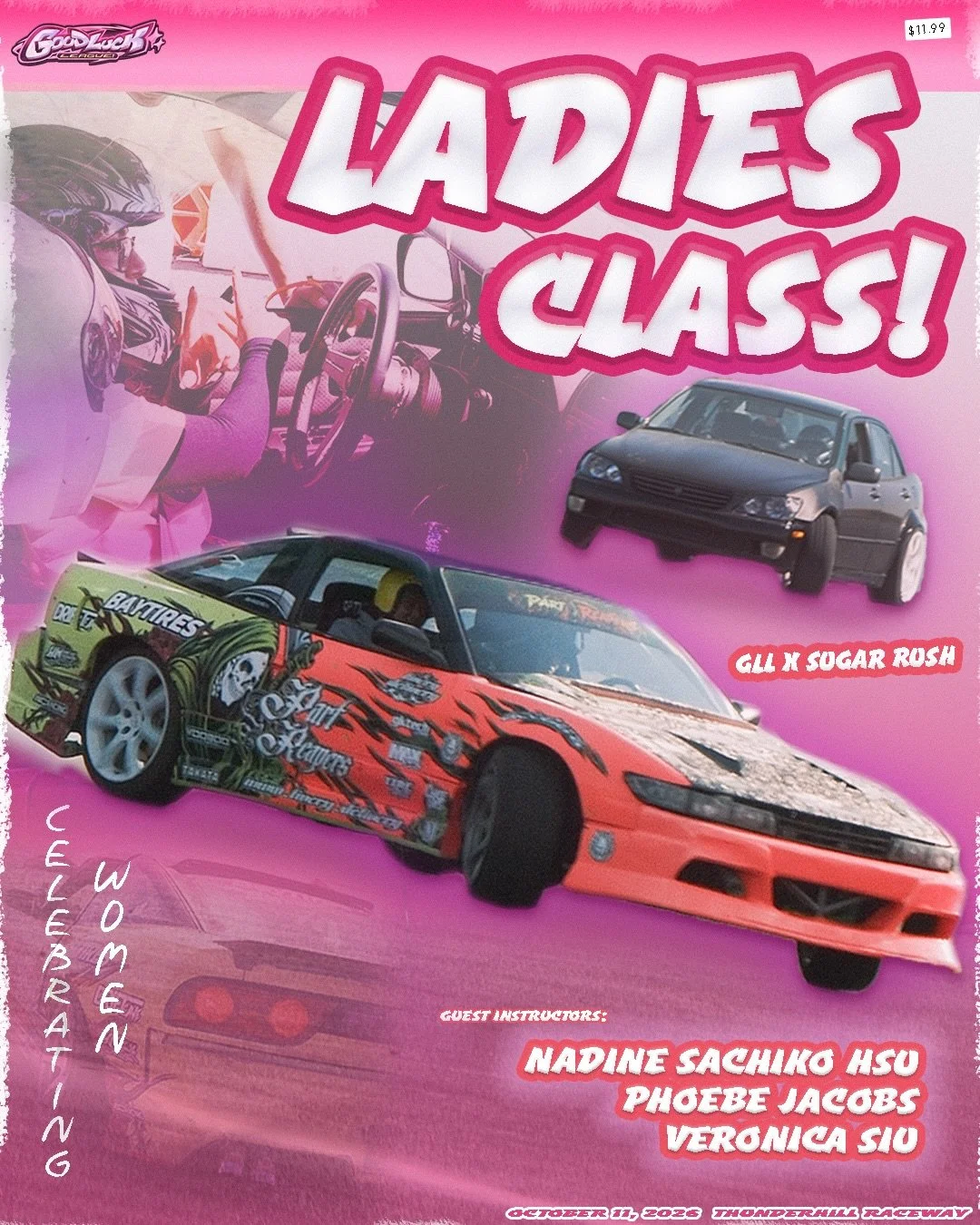 Our first Ladies Class was a great time! Lots of rippers, lots of leveling up, and lots of good vibes. Thank you to every driver and spectator that came out to support.

Thank you to our guest instructors @driftqueen and @itsphoebejacobs who spent ma