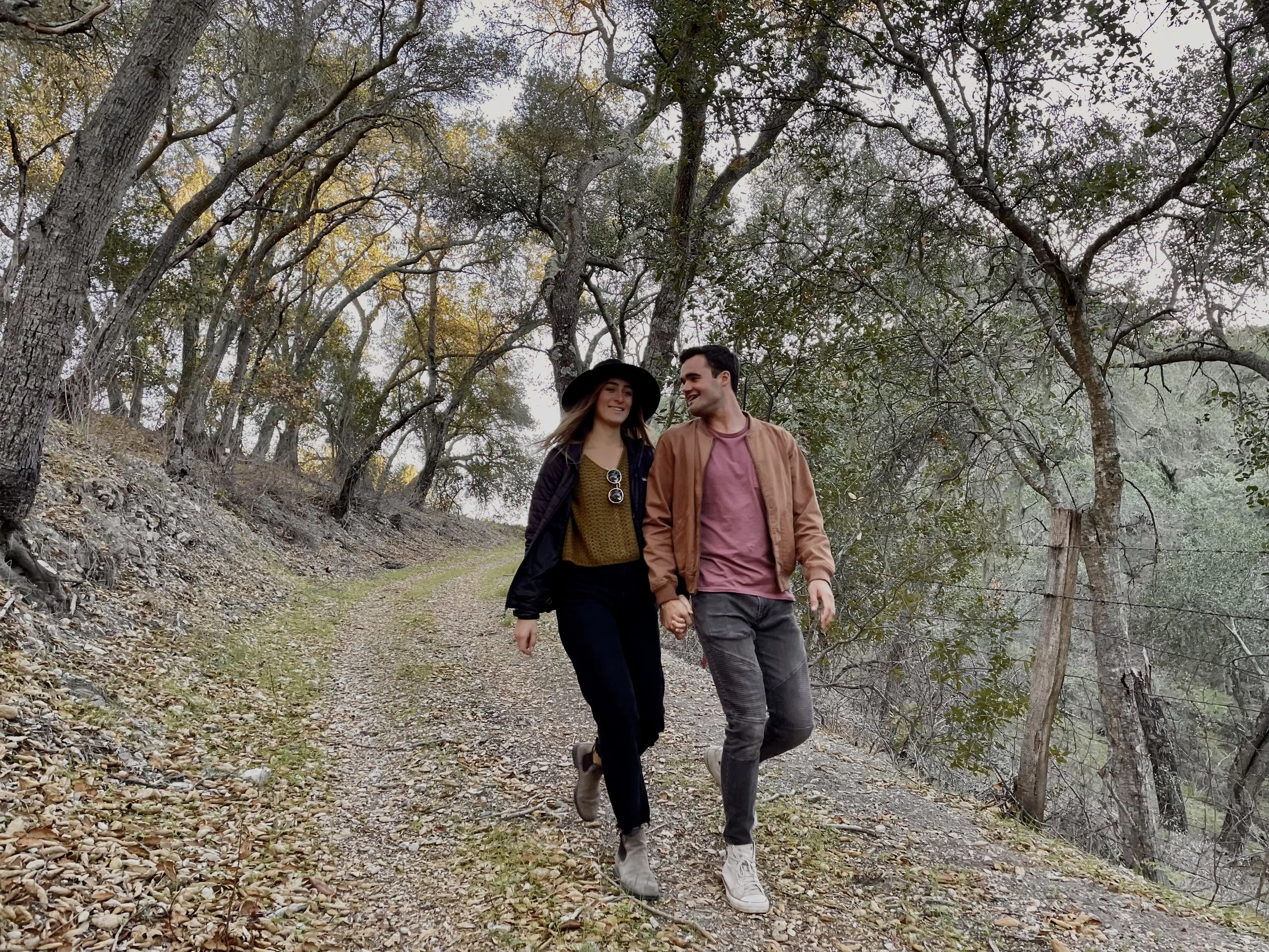 Farm Blanc et Rouge – Couple Walking Tree Path