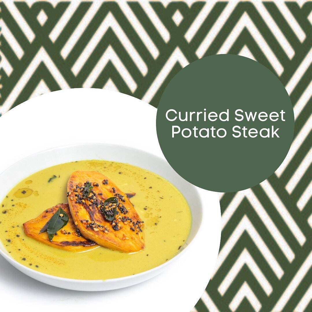 If you haven't tried our Curried Sweet Potato Steak, then you are missing out! 🤗 The pan-roasted sweet potato &lsquo;steaks&rsquo; are cooked in a fresh turmeric and coconut cream sauce. Turmeric is the king of all spices because of its powerful ant