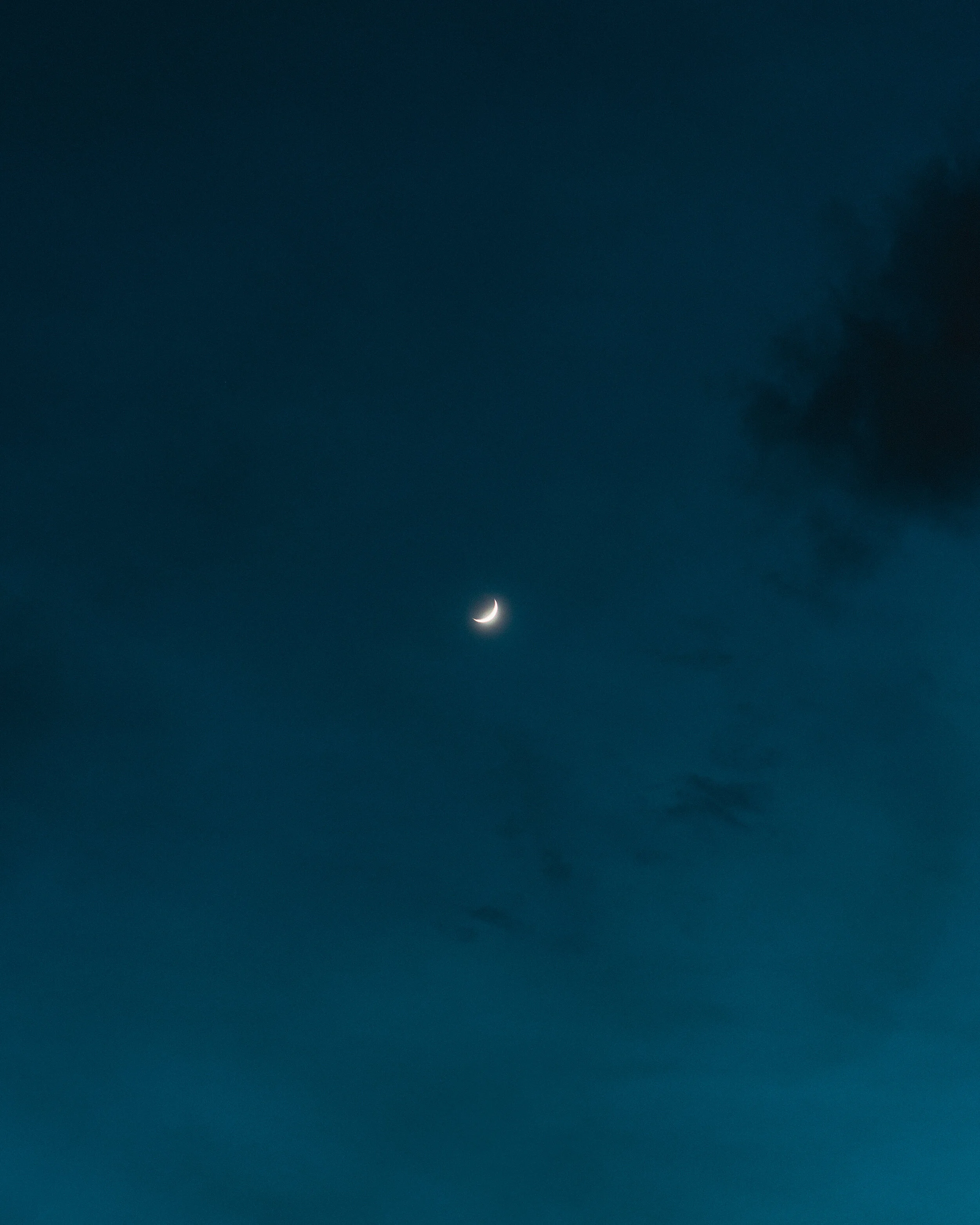 Moon after a sunset