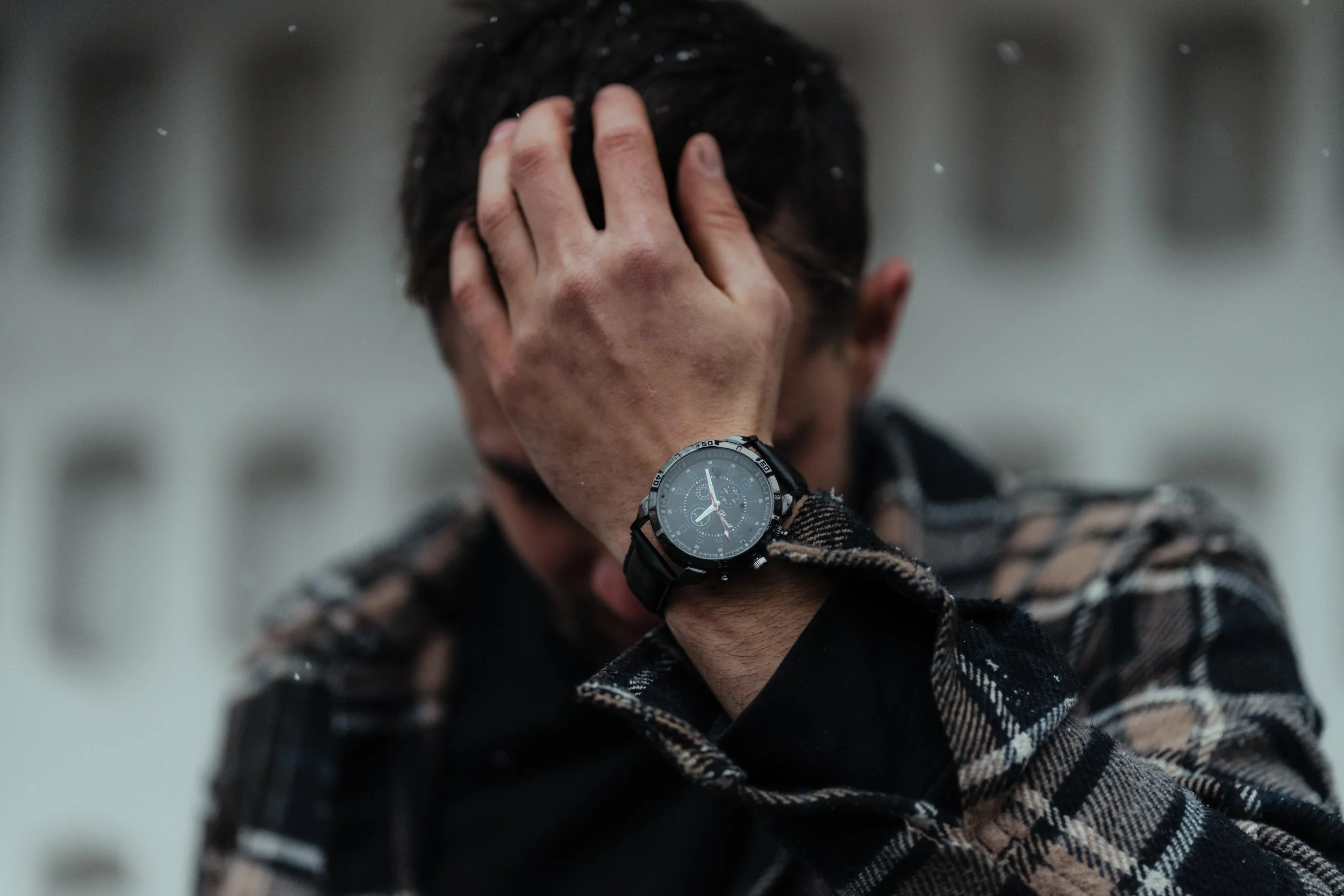 Man wearing a watch