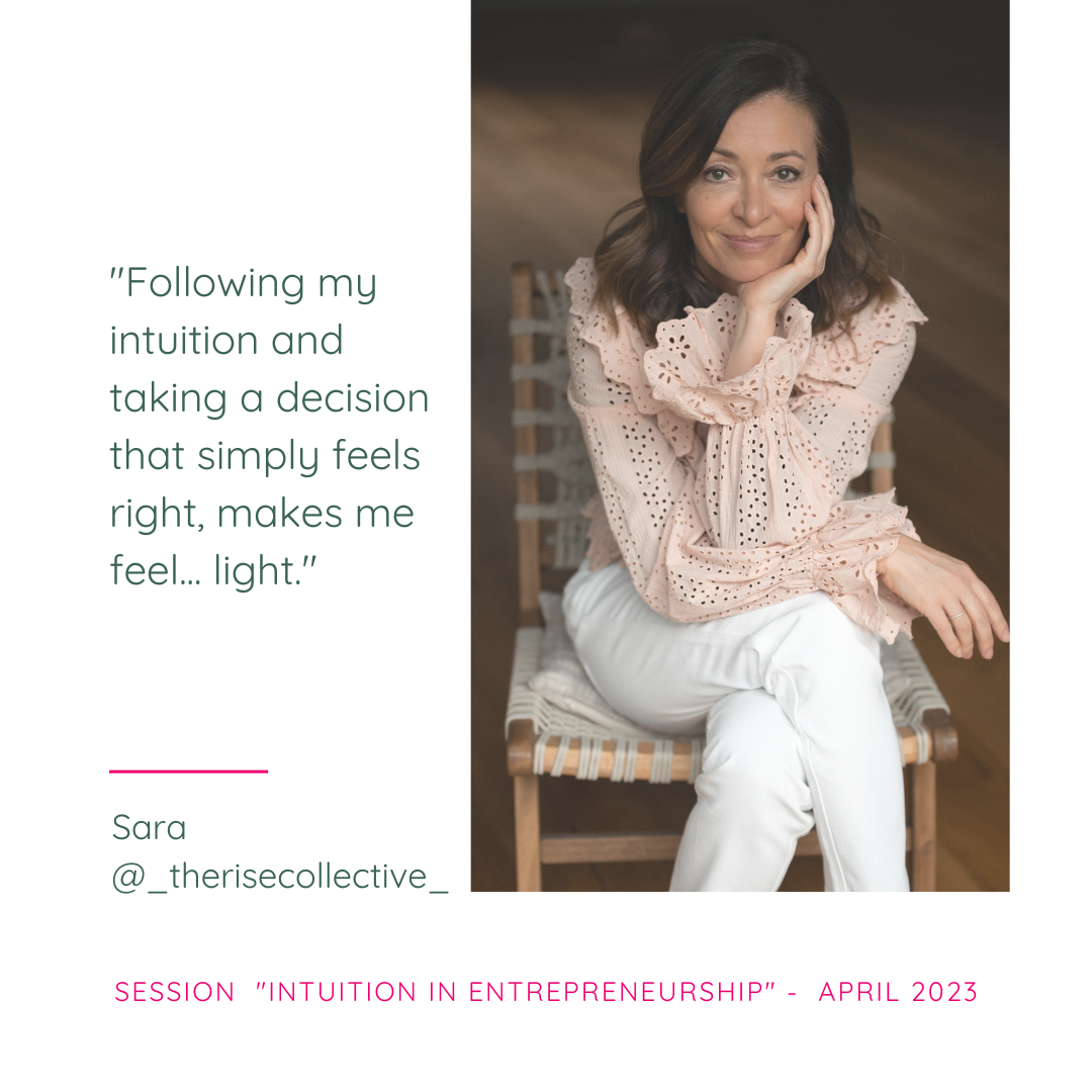 Solopreneurs Hour, Session intuition in entrepreneurship, Sara from The Rise Collective