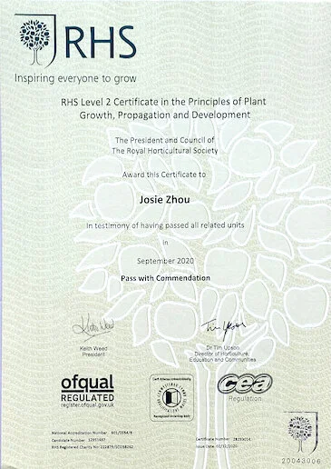 RHS Level 2 Principle of Plant Growth, Propagation and Development
