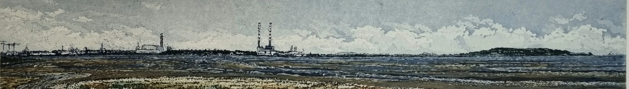 Dublin Bay from Merrion; 8 x 50cm