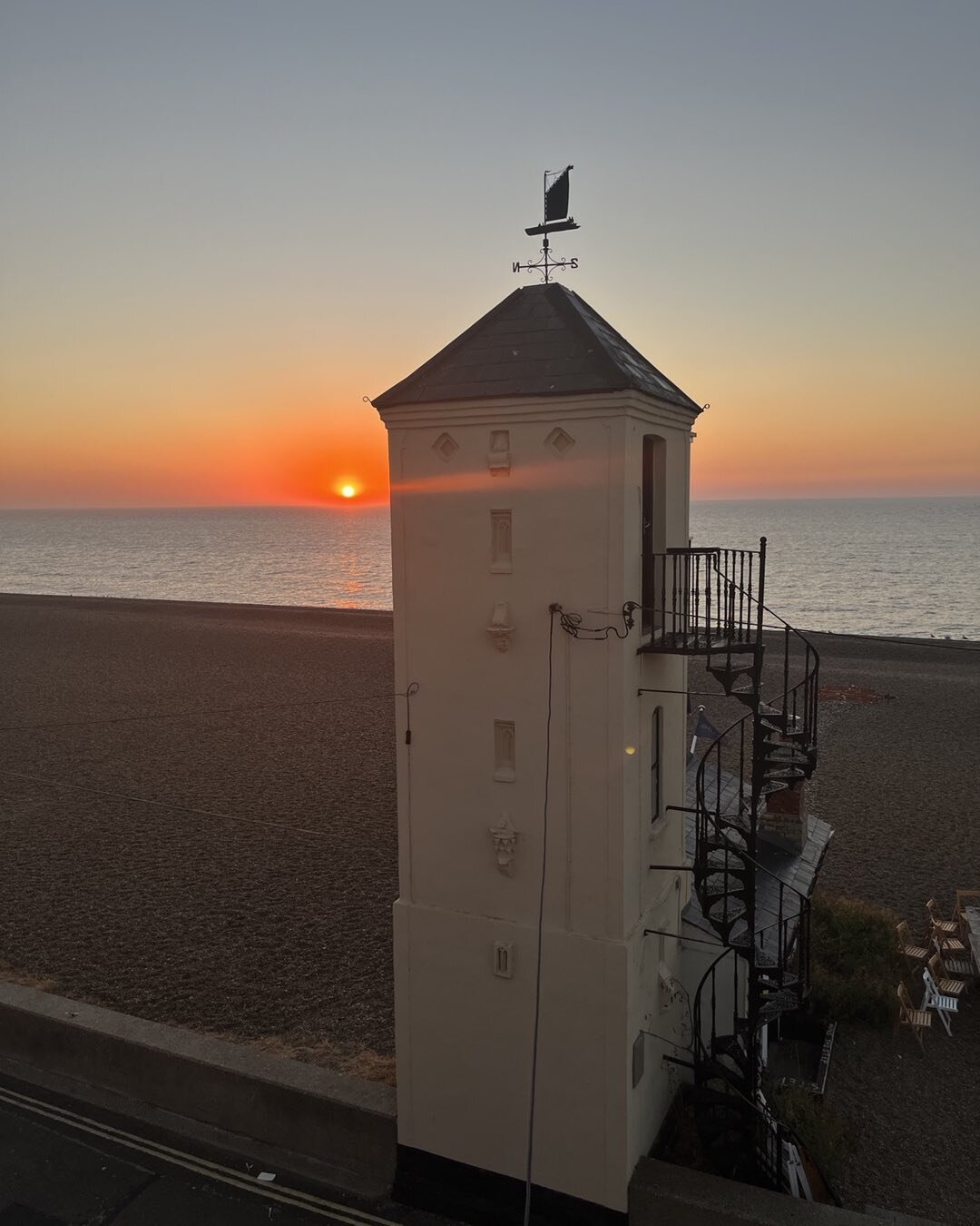 Sunrise at the Aldeburgh Beach Lookout on the 4th day of Helen Atkinson Woods sell-out show