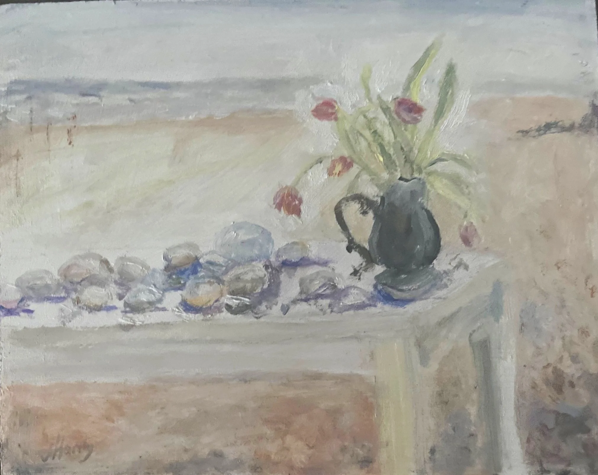 Jude Hardy - Lookout Table with Tulips