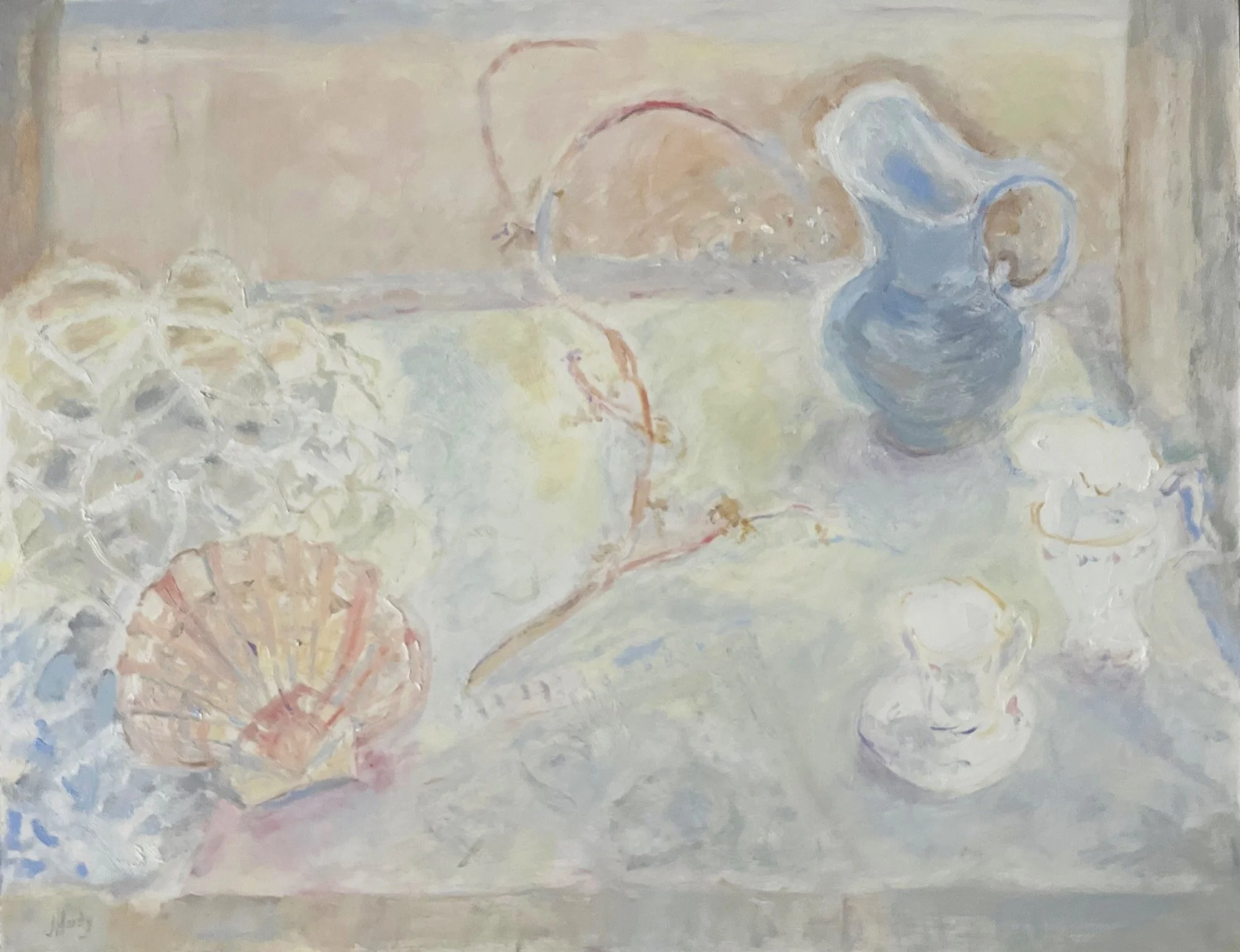 Jude Hardy - Blue Jug and Scallop Shell