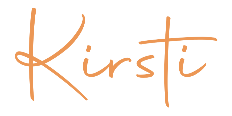 Handwritten signature of the name 'Kirsti' in brown ink.