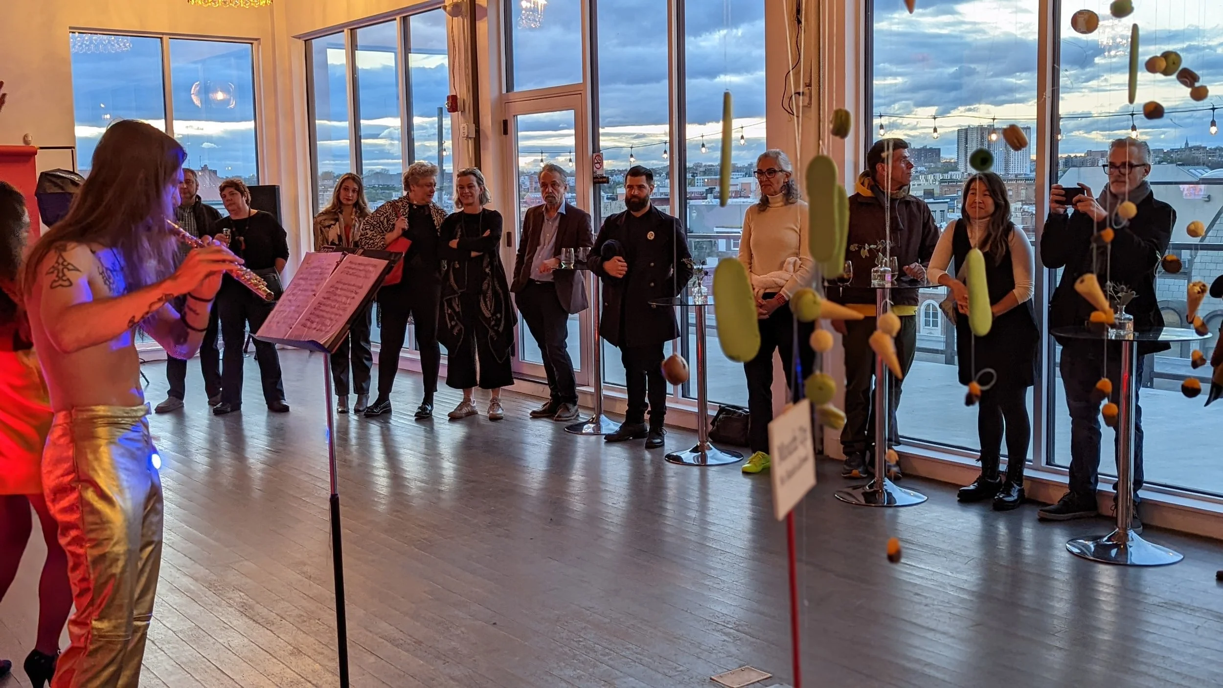 Musician Philippe Delage performs at "Artistic Amaze:Stories & Creatures" held in Sweven and The Antique Loft on the Penthouse Floor.