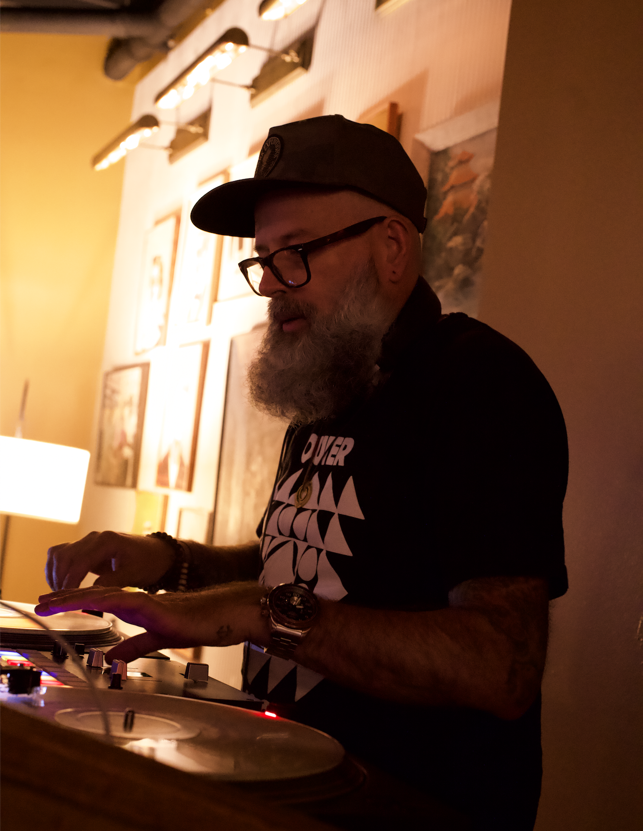 DJ Prestige of FleaMarketFunk.com spins at Werd Beat July 2022