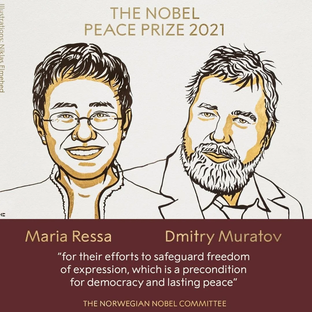 Congratulations, Maria Ressa and Dmitry Muratov!