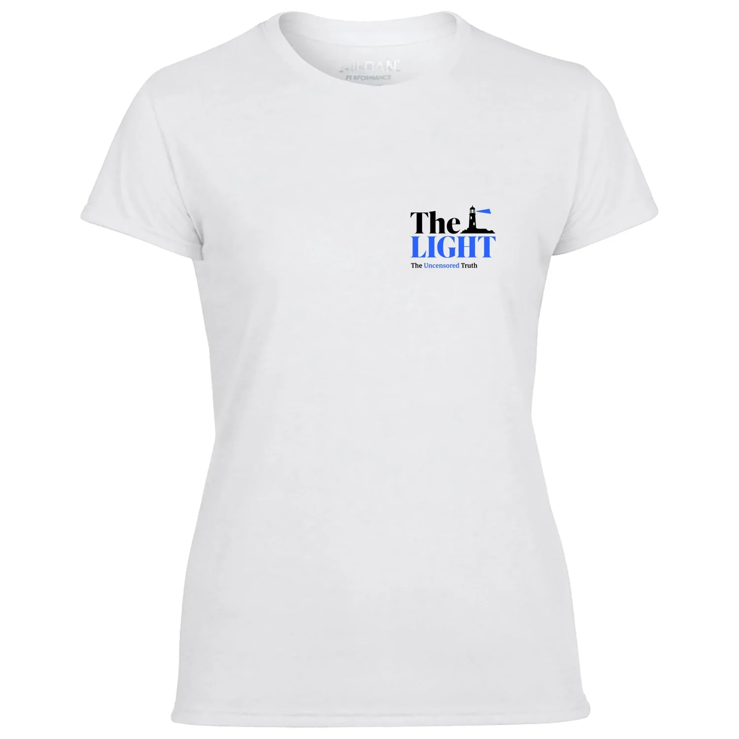 THE LIGHT PAPER - THE UNCENSORED TRUTH NEW LOGO Pocket Style Women's White Tshirt