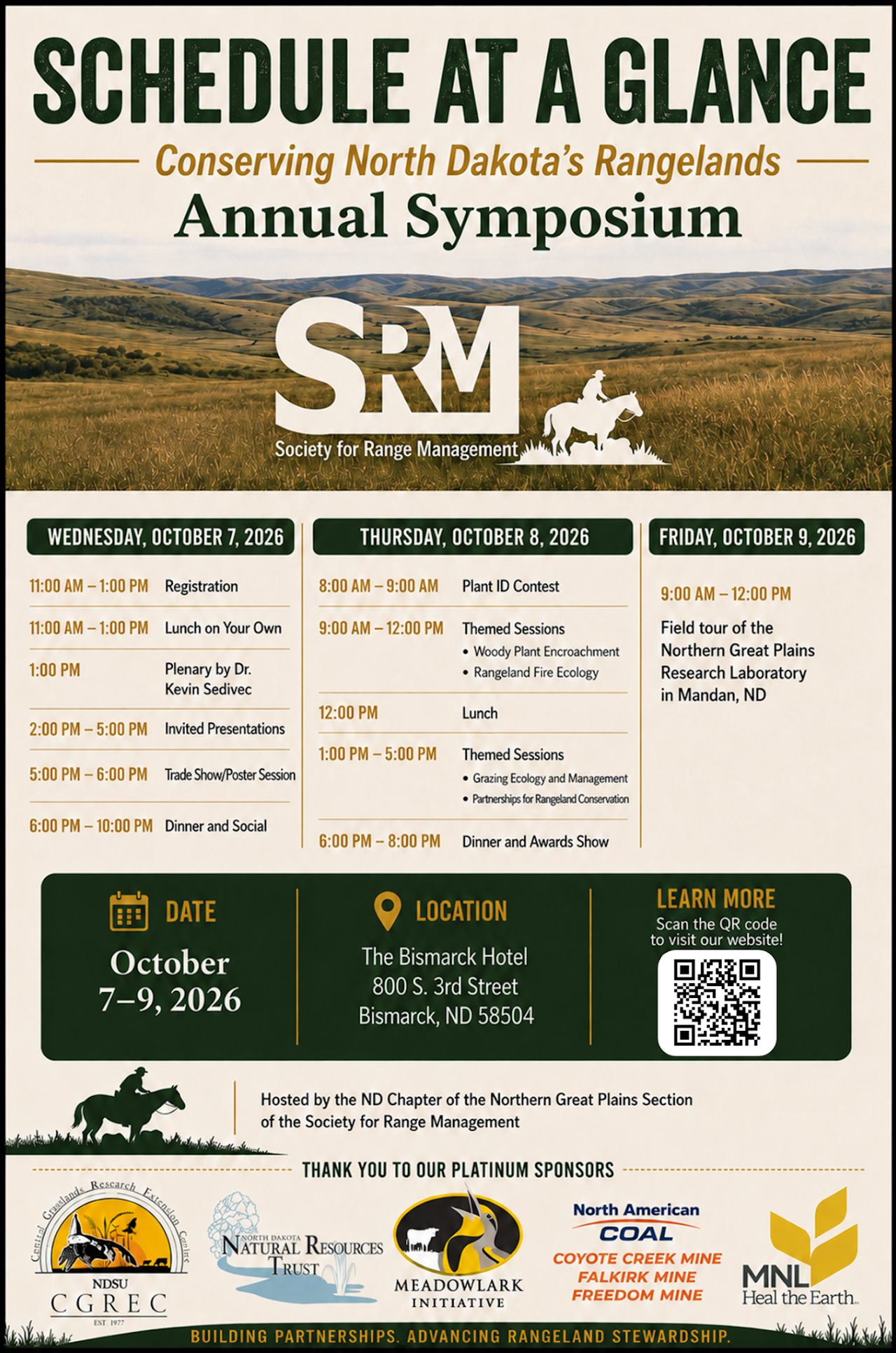Annual Symposium-North Dakota Chapter of the Society of Range Management, Bismarck, ND