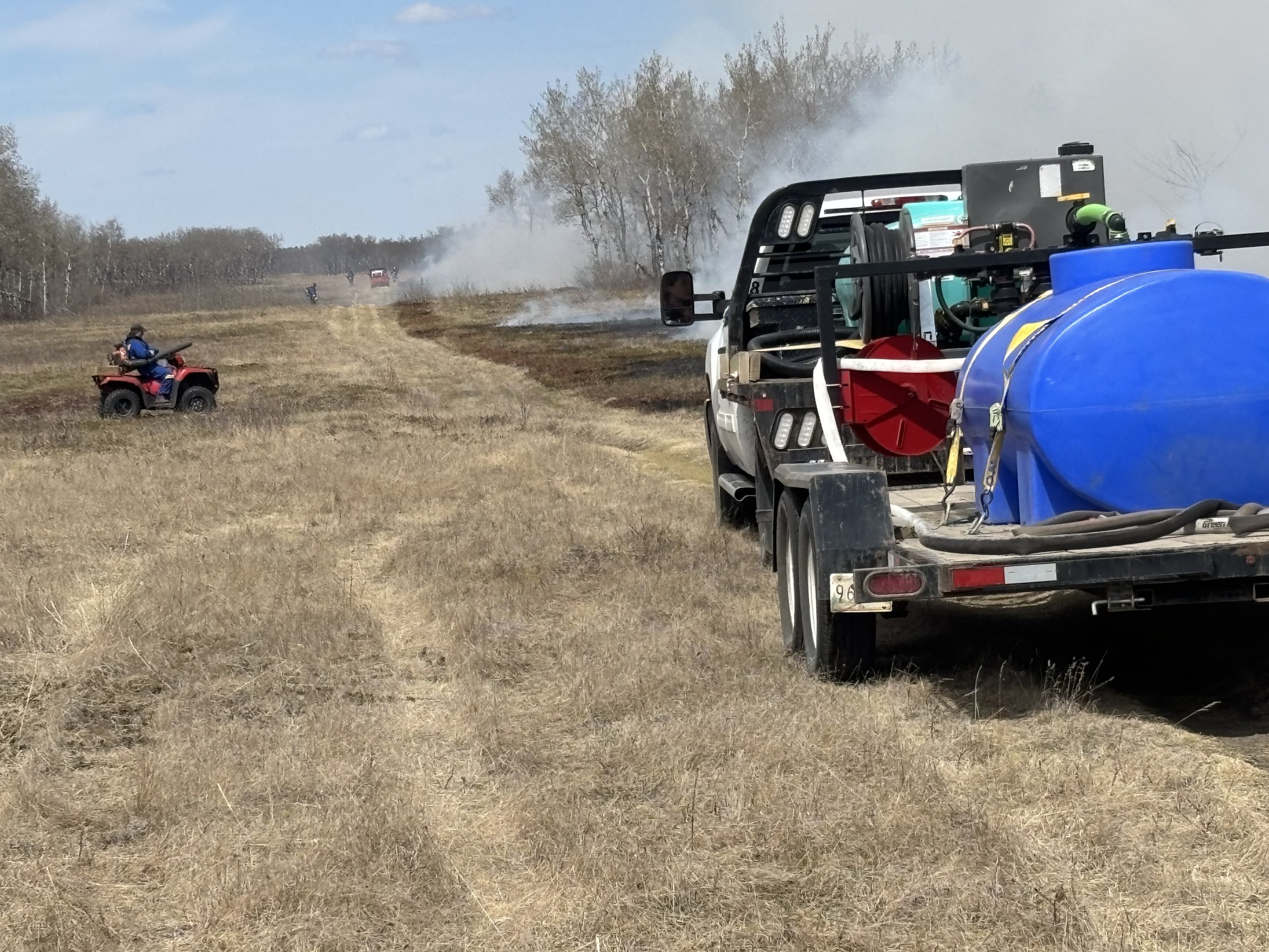 Arriving at a burn site
