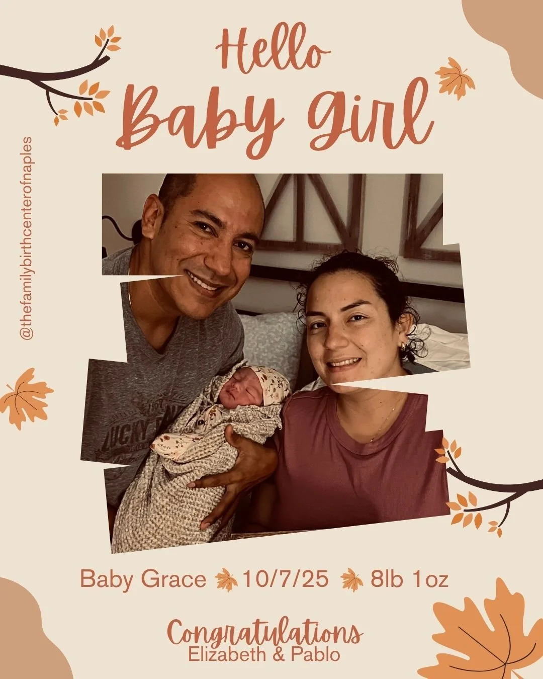 β¨ Welcome to the world, sweet baby girl! π
She made her arrival quickly and beautifully, surrounded by love and strength. This incredible family welcomed their *second* baby at The Family Birth Center of Naples — what a joy to see them return