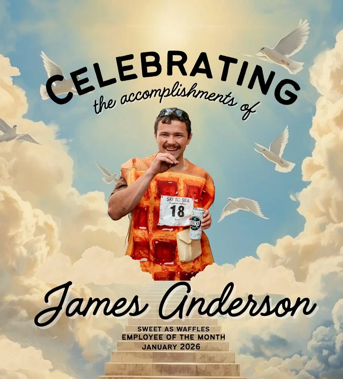 Come by to celebrate our employee of the month James! We are so proud of him :) You rock James!