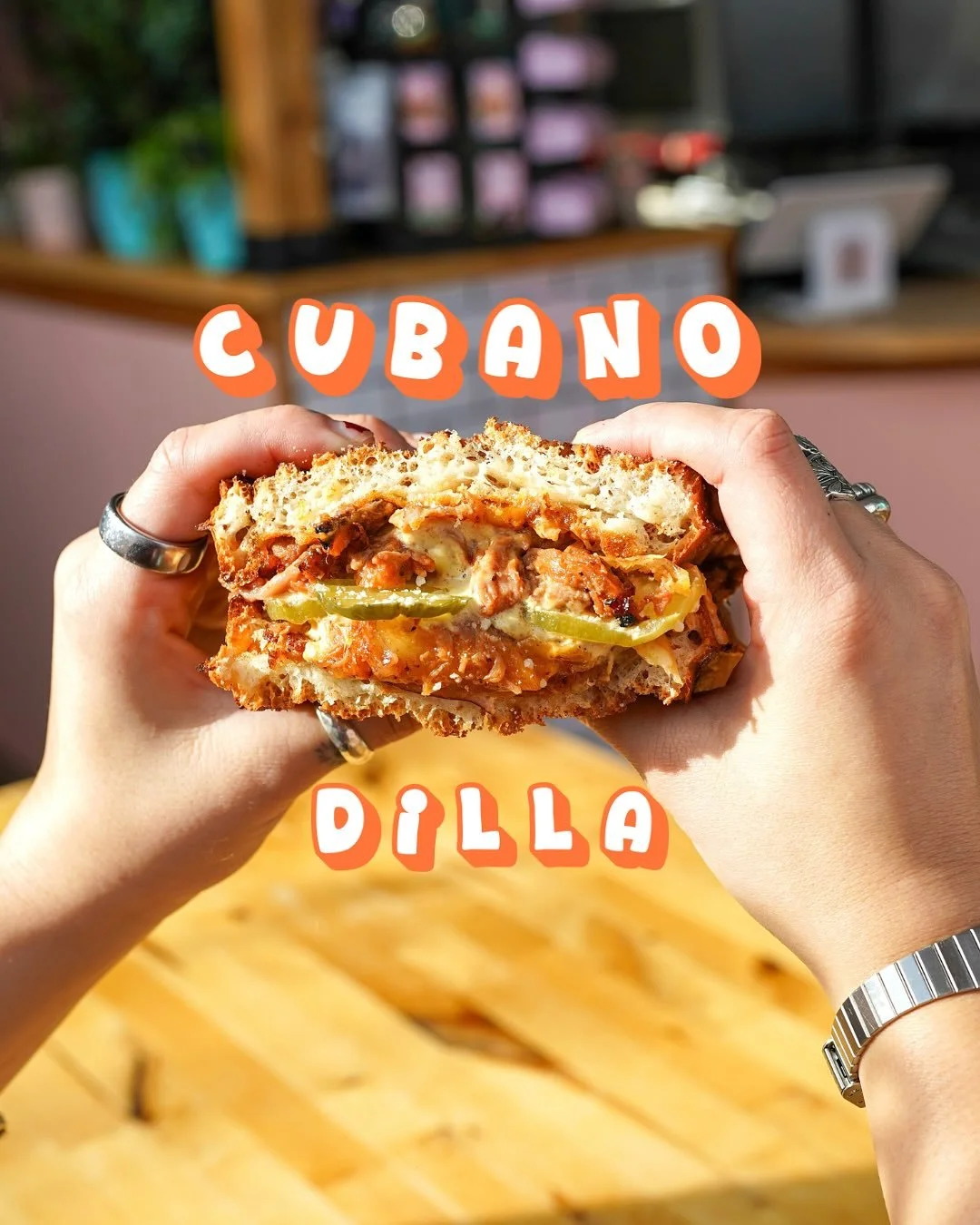 🧀 DILLA MONTH &bull; WEEK 4 🧀

We made it to the final week, so obviously we had to end on a high note.

🇨🇺Cubano Dilla🇨🇺

👉Pulled Pork
👉Ham
👉3 Melty Cheeses
👉Pickles
👉Mustard Aioli

She&rsquo;s stacked. She&rsquo;s savory. She&rsquo;s onl