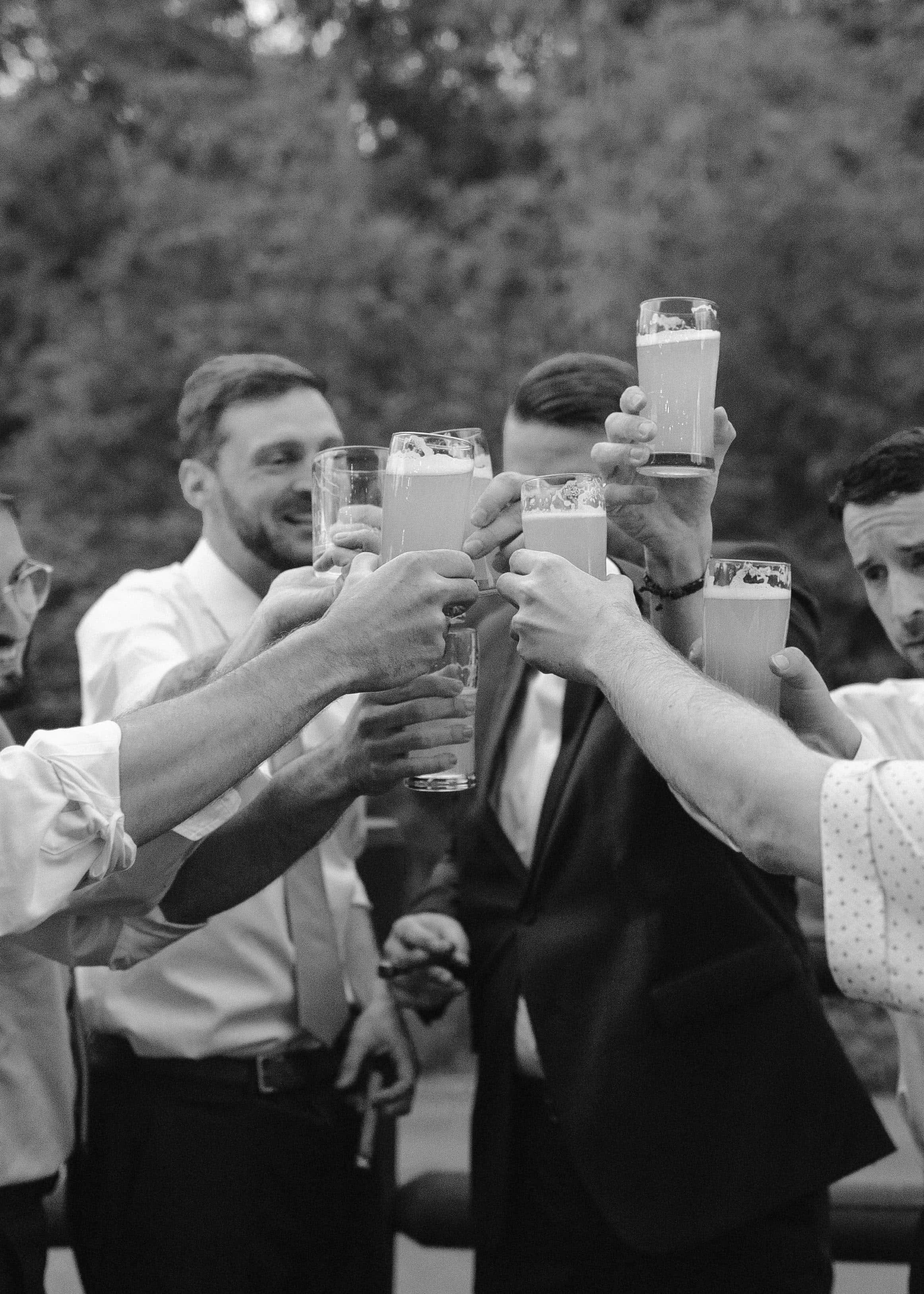 Groomsmen at Mountain Springs Lodge Wedding Venue in Leavenworth Washington