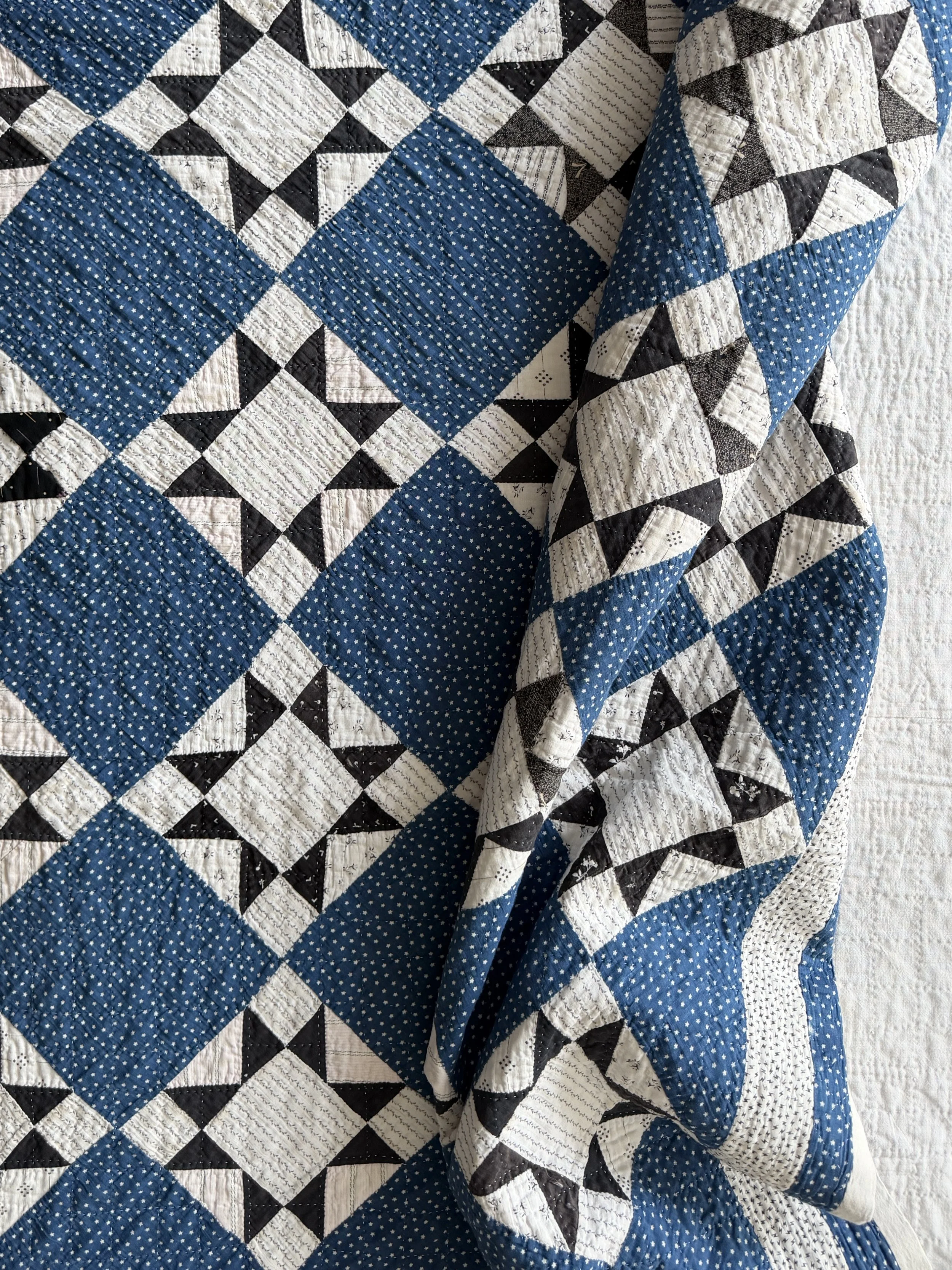 Midnight Sawtooth Star Quilt