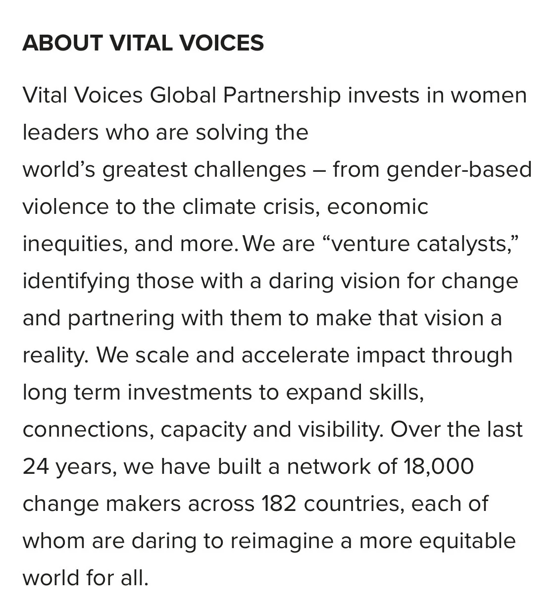Vital Voices Afghan Women's Fund