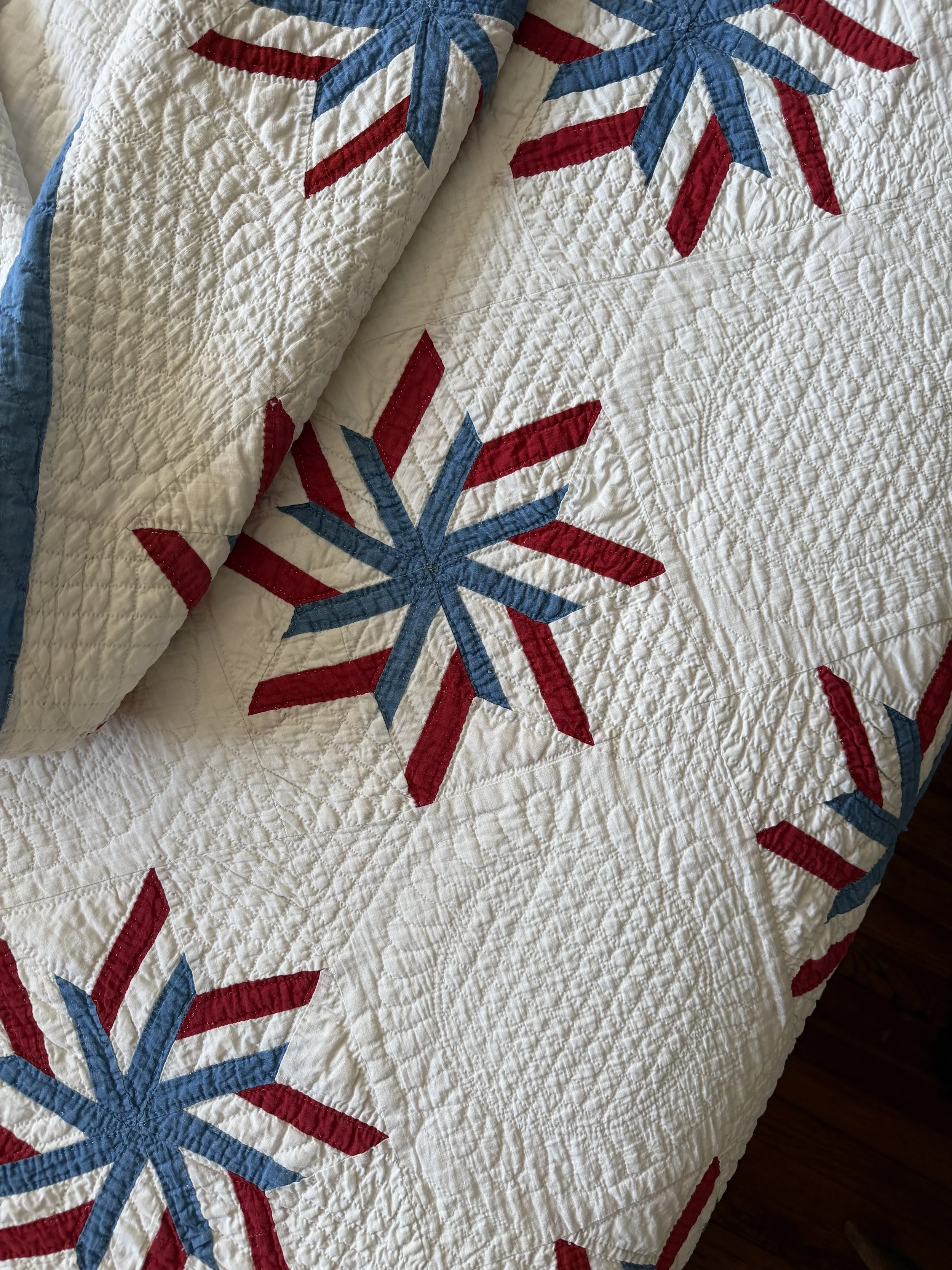 Chambray Blue & Red: A Liberty Star Quilt