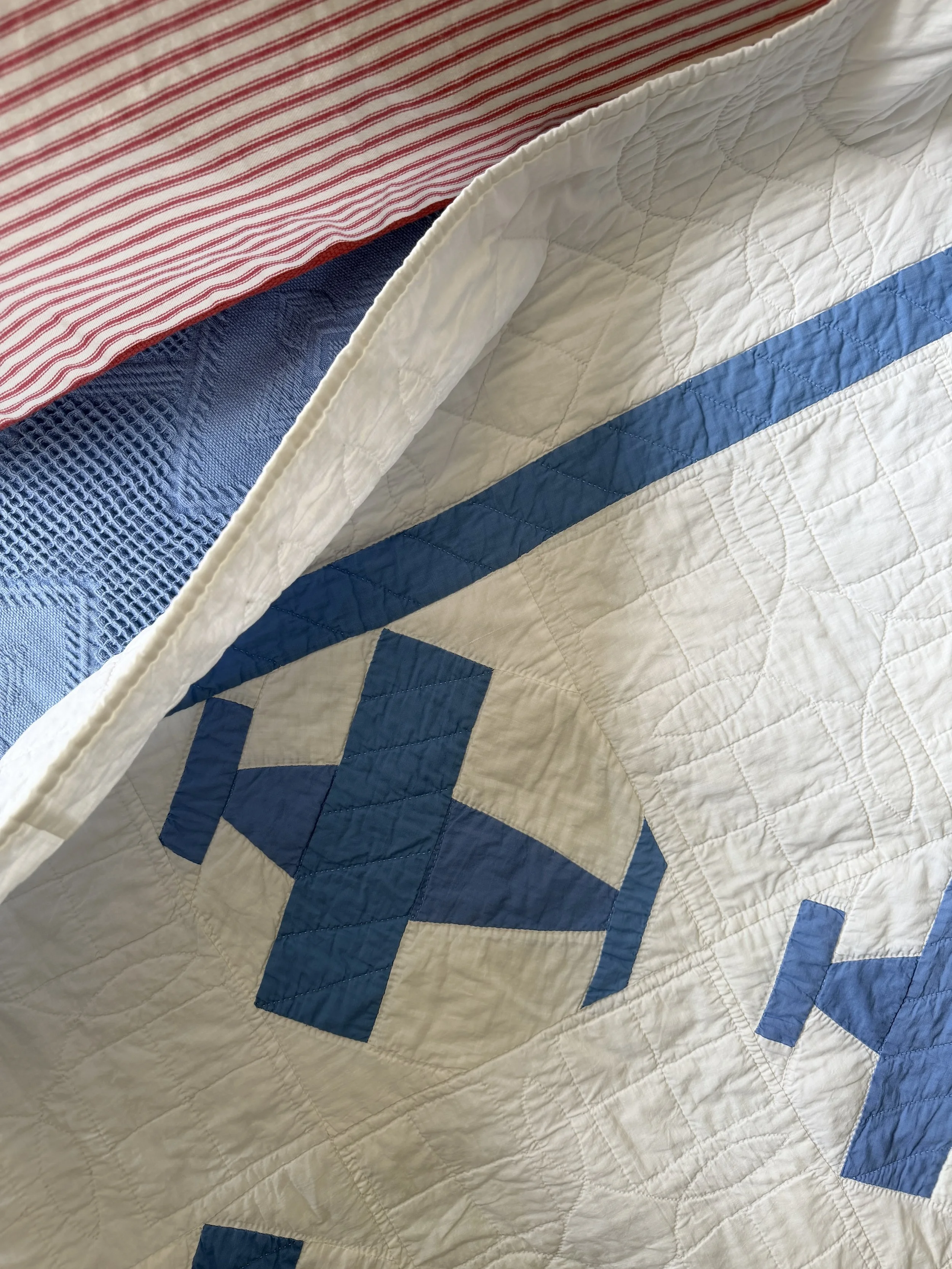 Sky Blue Airplane Quilt