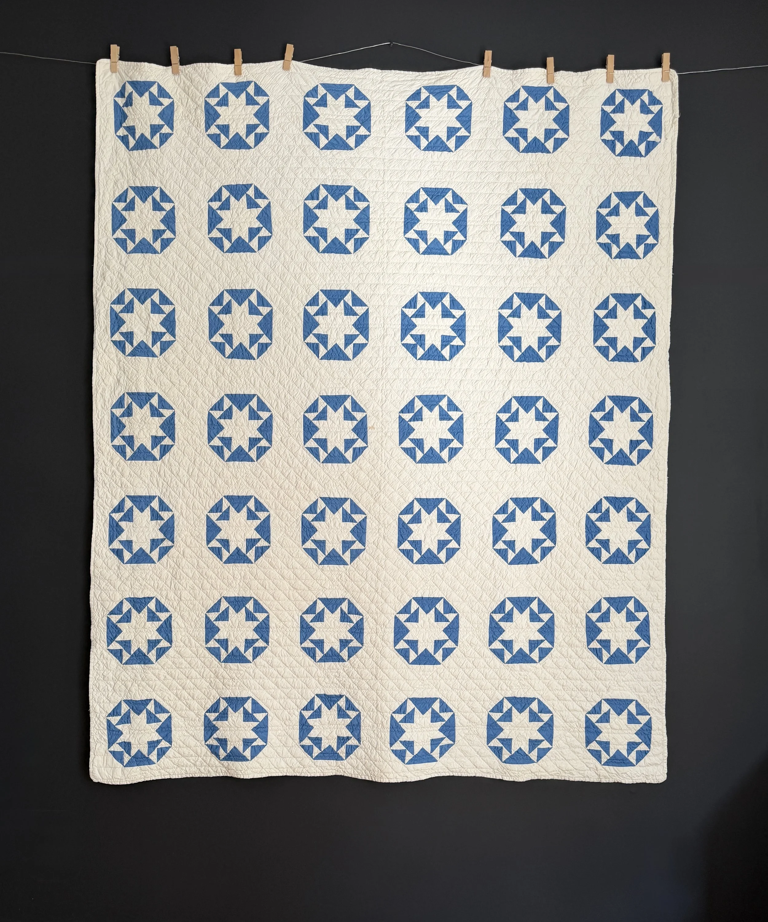 Mariner's Blue Wild Goose Quilt