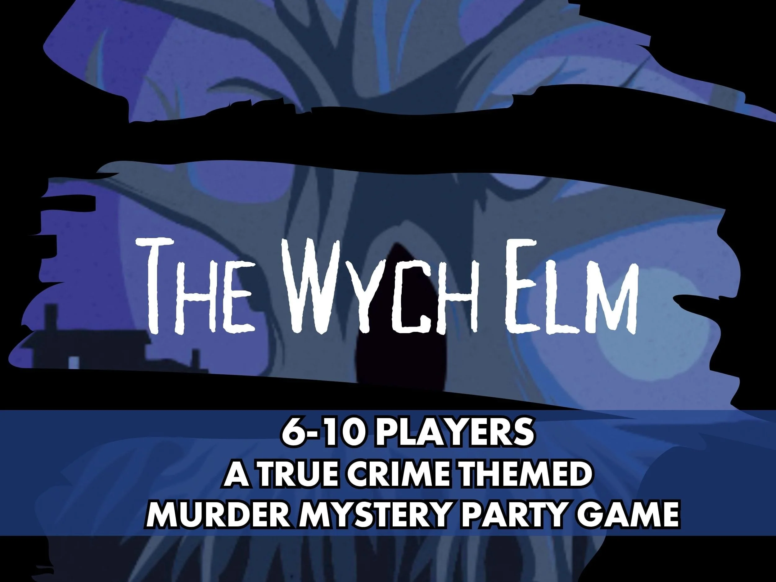 a true crime themed murder mystery game for 6-10 players