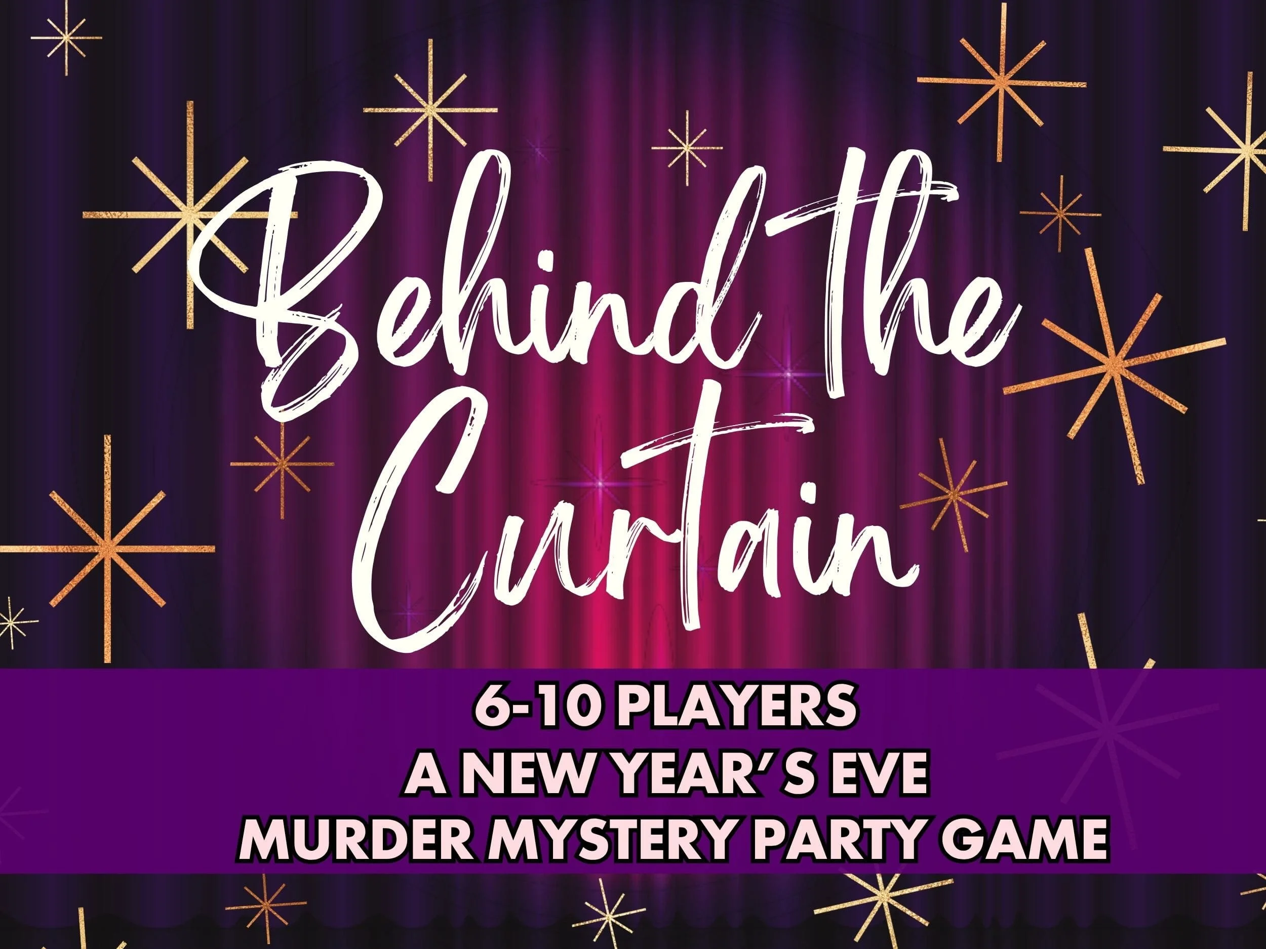 a new years eve old hollywood murder mystery party game for 6-10 players