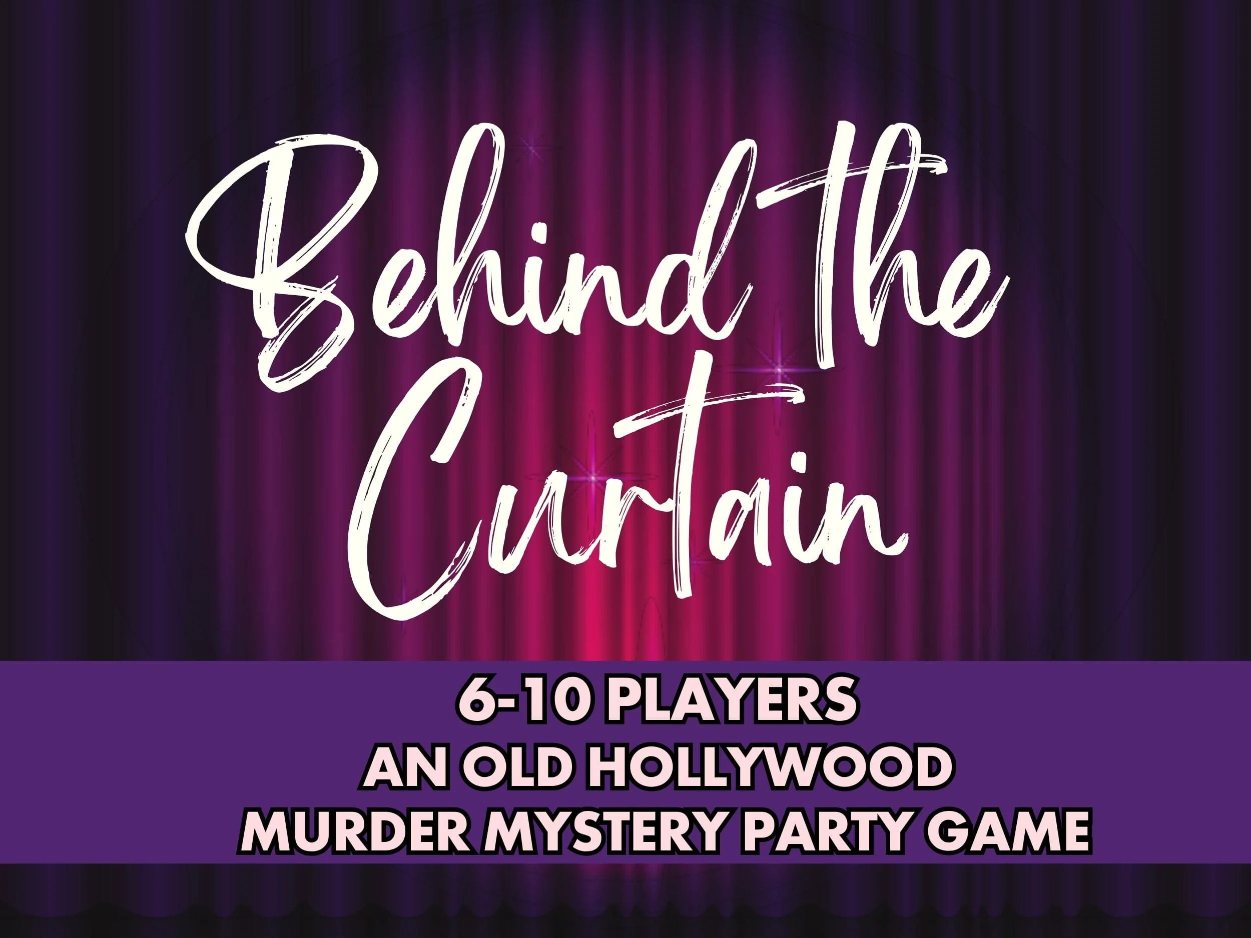 old hollywood murder mystery party game for 6-10 players